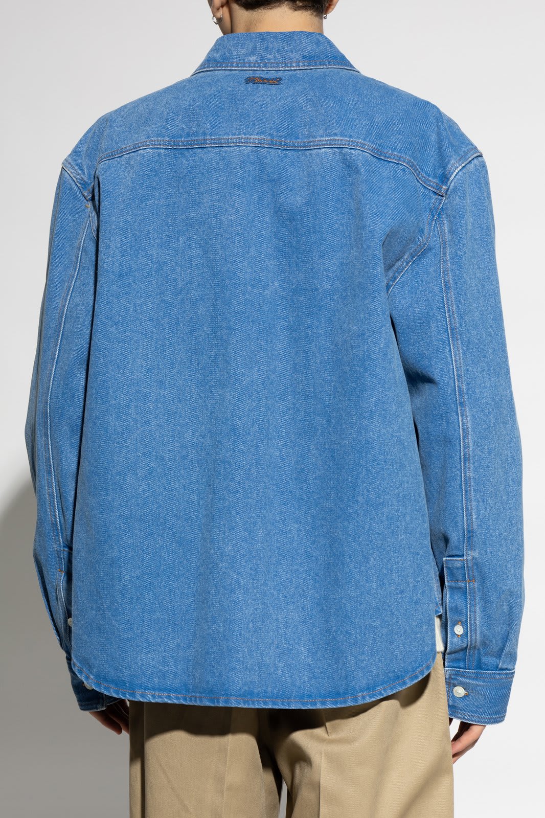 Shop Marni Buttoned Denim Shirt In Blue