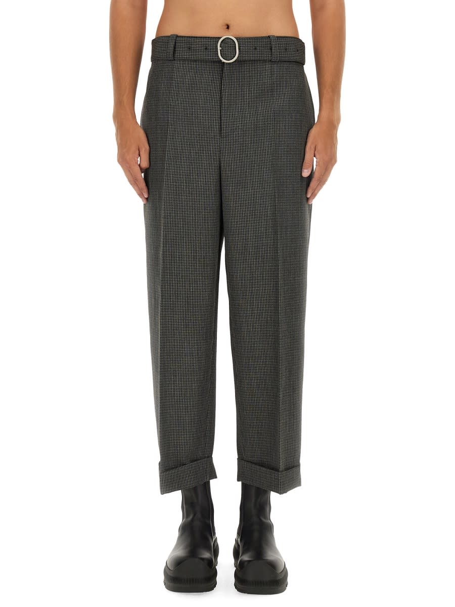 Shop Jil Sander Wool Pants In Grey