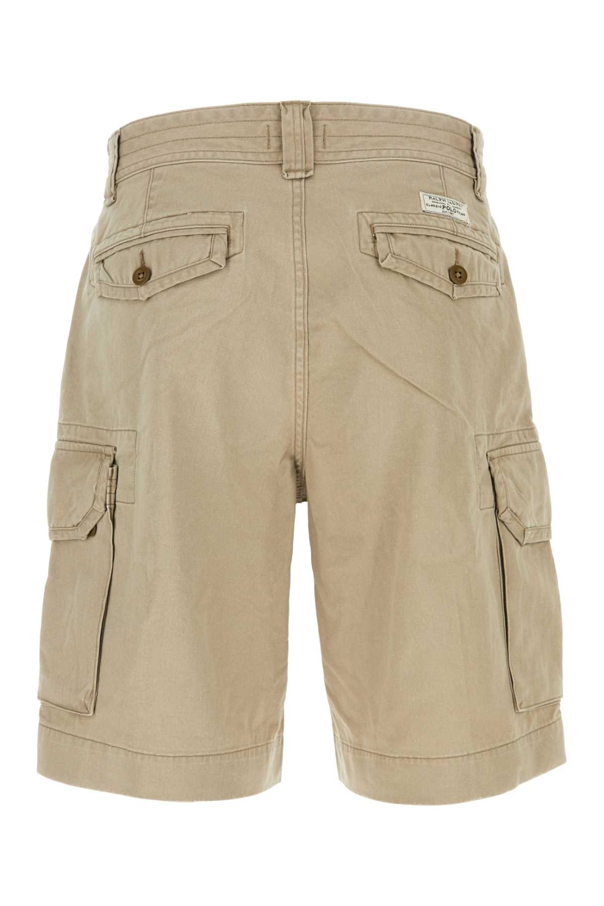 Shop Polo Ralph Lauren Beige Cotton Bermuda Shorts In 002