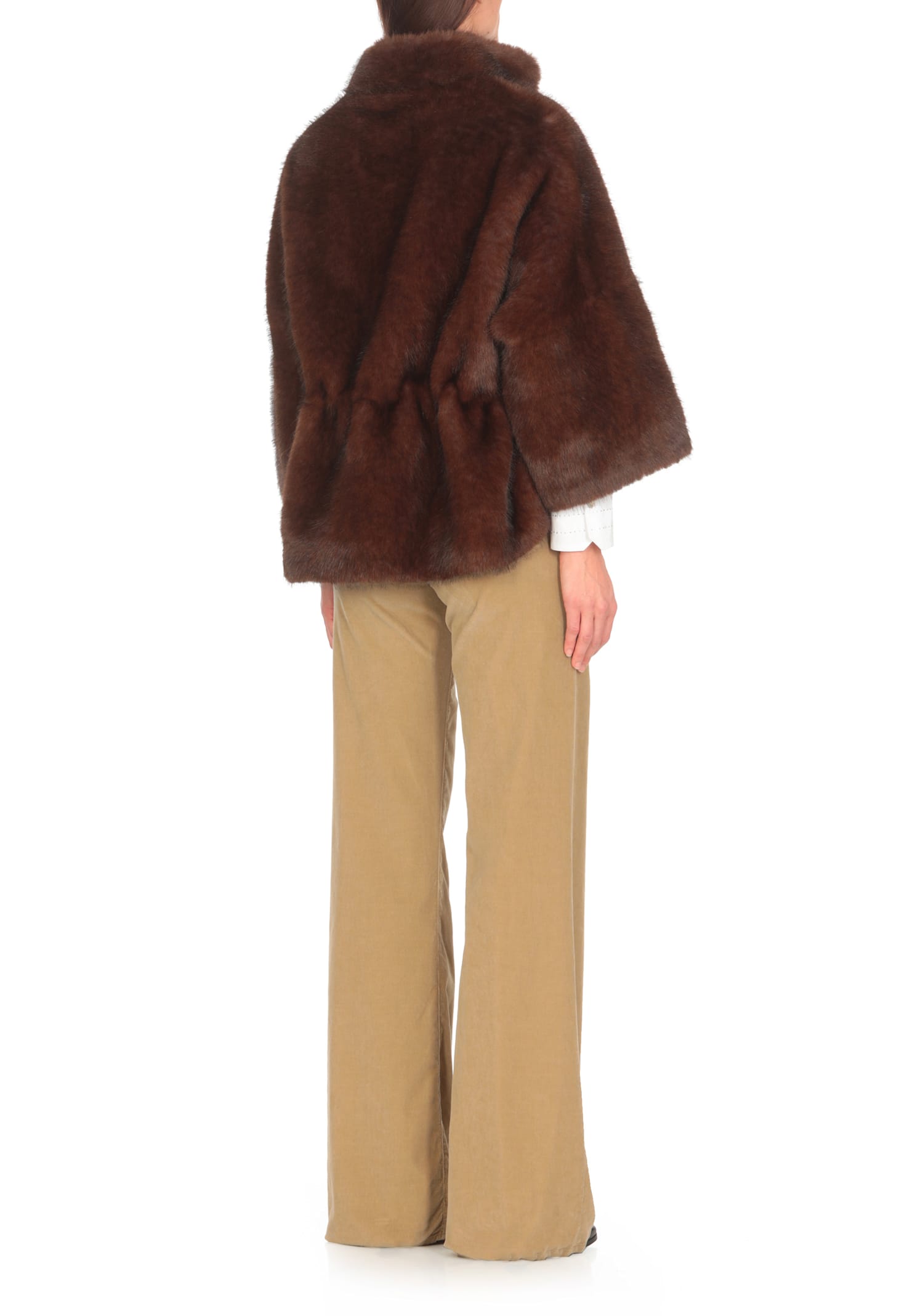 Shop Valentini 1972 Eco Zibellino Coat In Brown