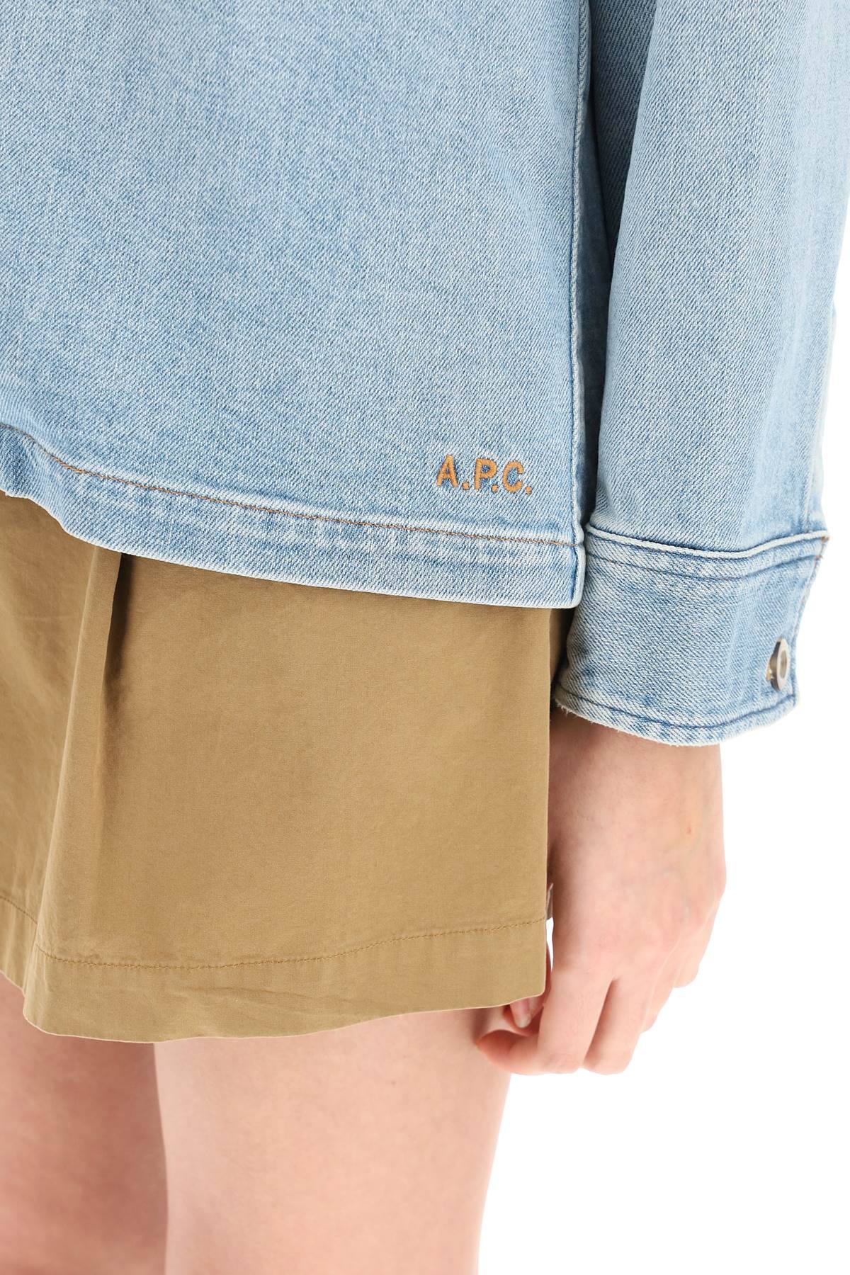 Apc A.p.c. Janice Buttoned Denim Jacket In Ial Washed Indigo