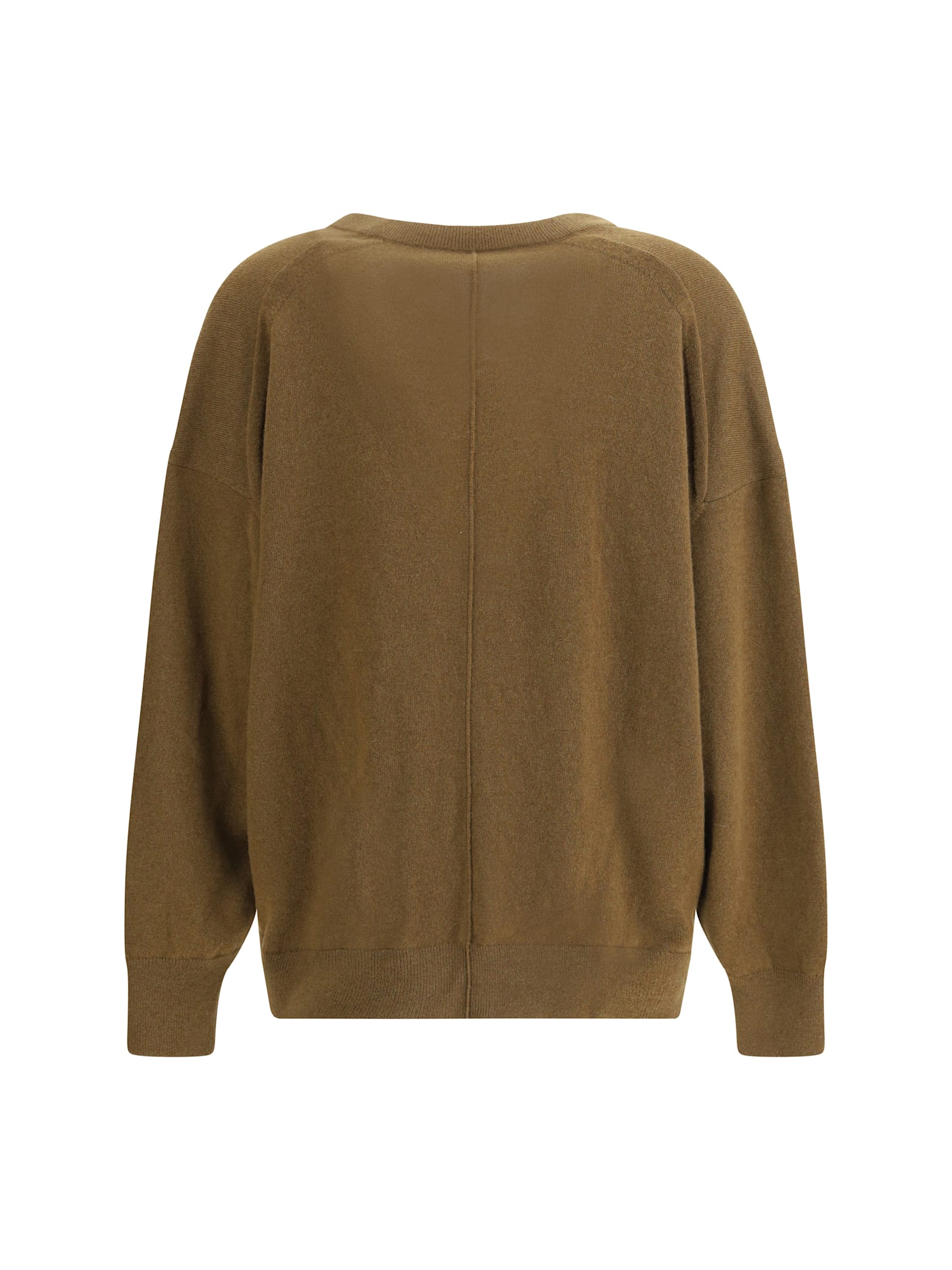 Petar Petrov Oversized Deep V-neck Sweater In Brown