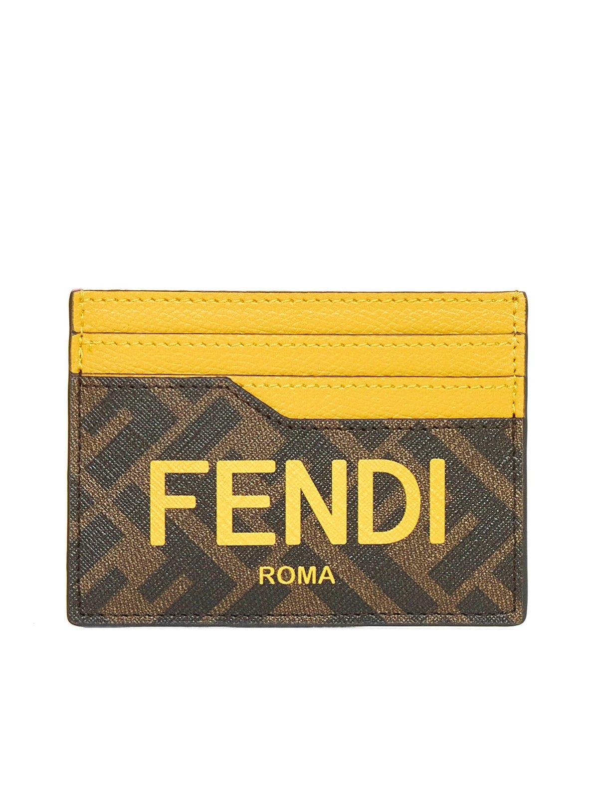 Fendi Logo Printed Card Holder