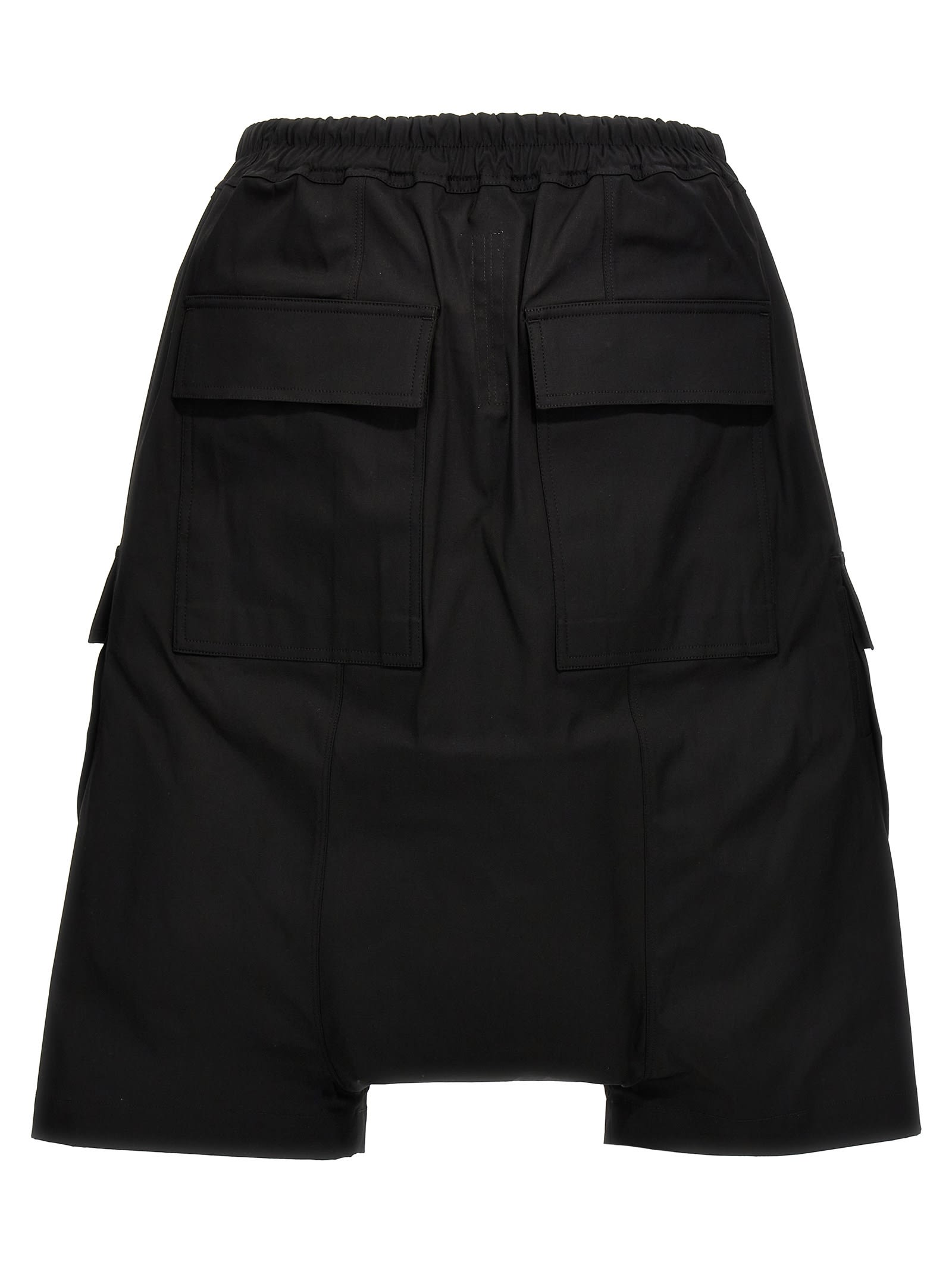 Shop Rick Owens Cargo Pods Bermuda Shorts In Black