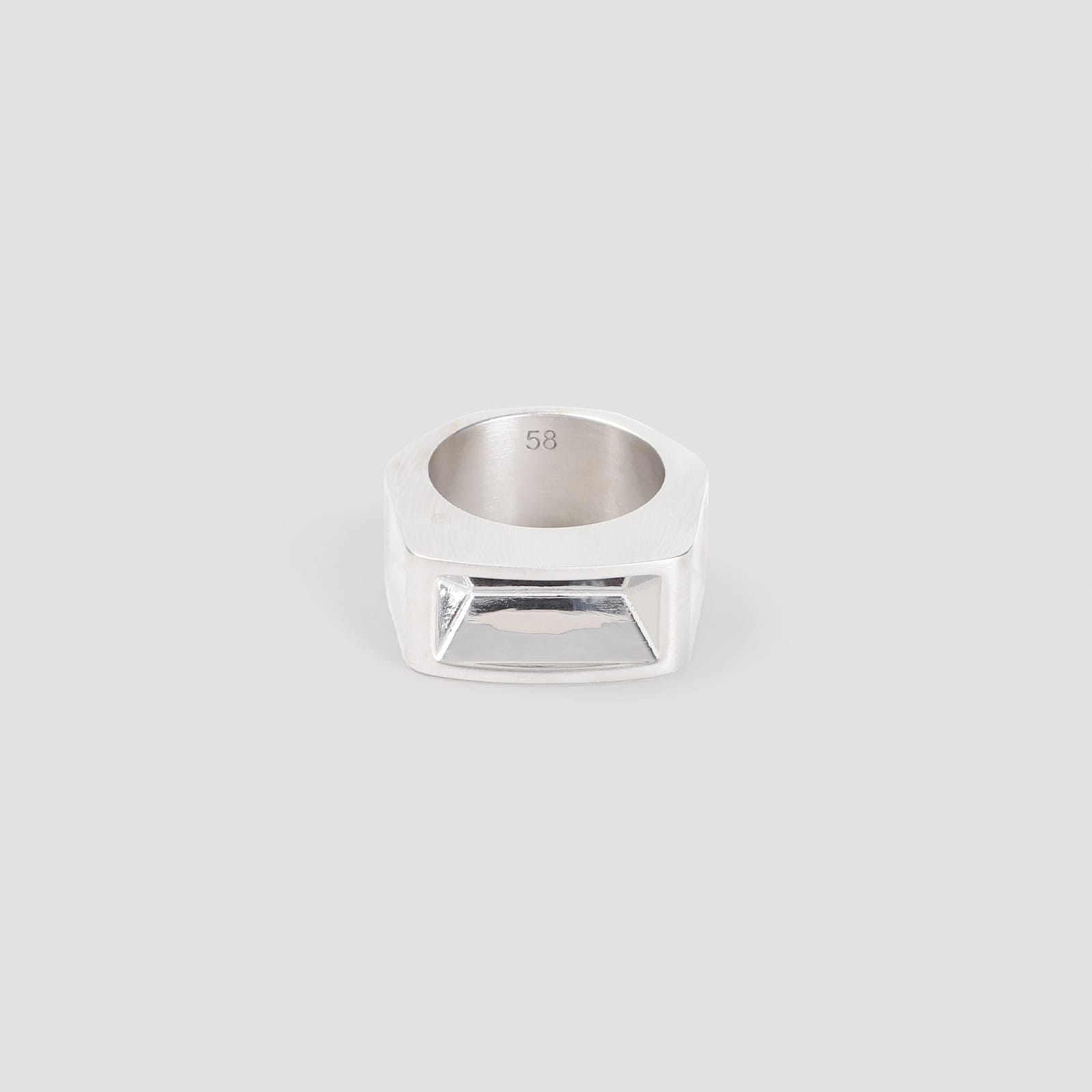 Shop Rick Owens Imploded Ring In Palladio