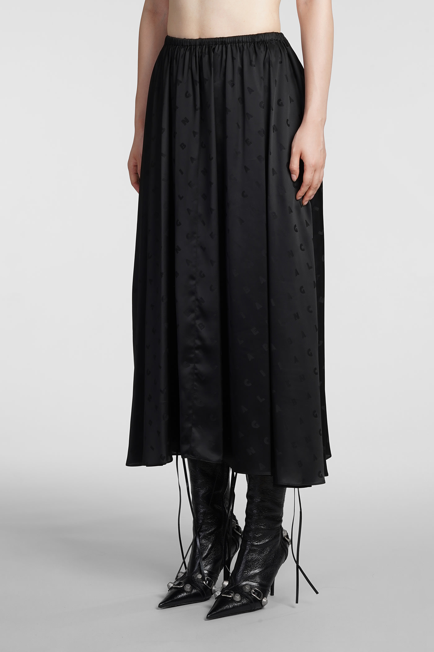 Shop Balenciaga Skirt In Black Viscose