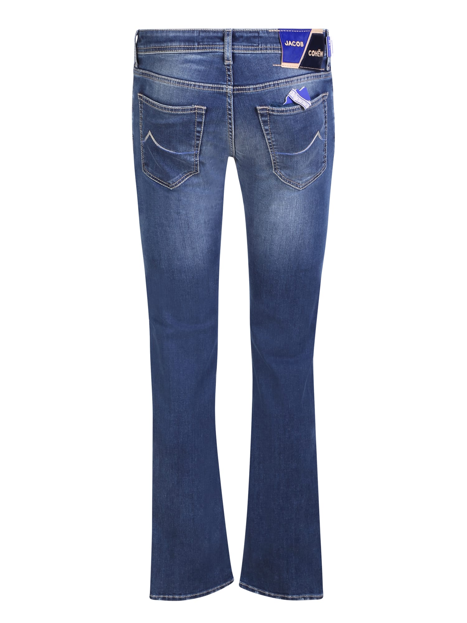Shop Jacob Cohen Nick Denim Blue Slim Fit Jeans