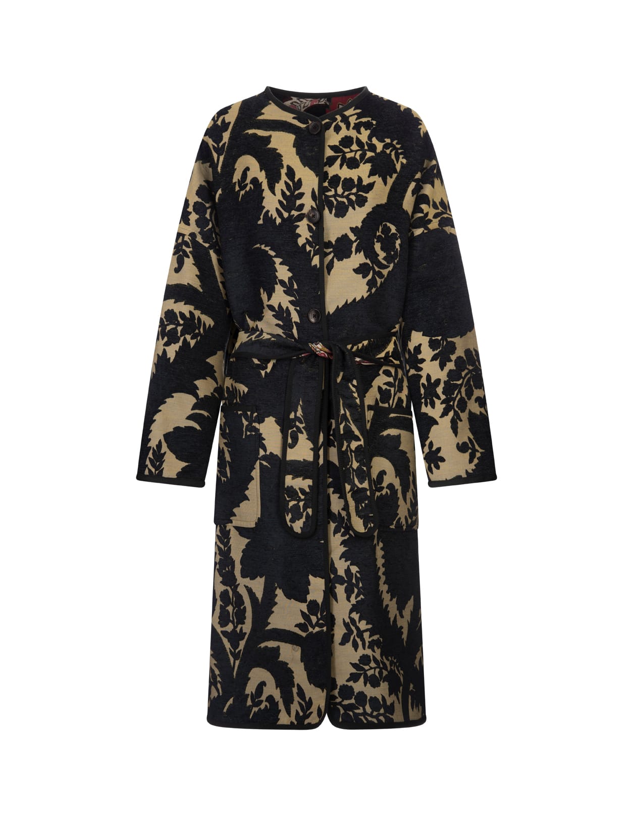 Multicoloured Jacquard Chenille Reversible Coat