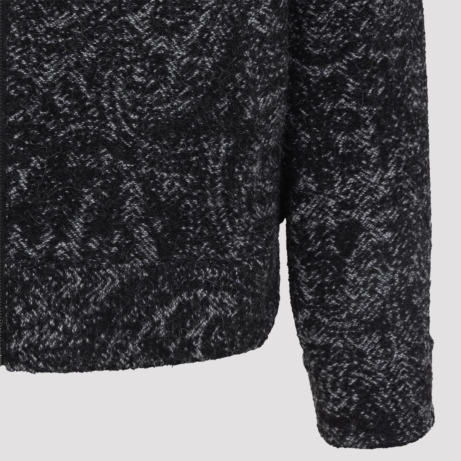 Etro Paisley Pattern Wool Blend Jacket With Tailored Fit In Gray