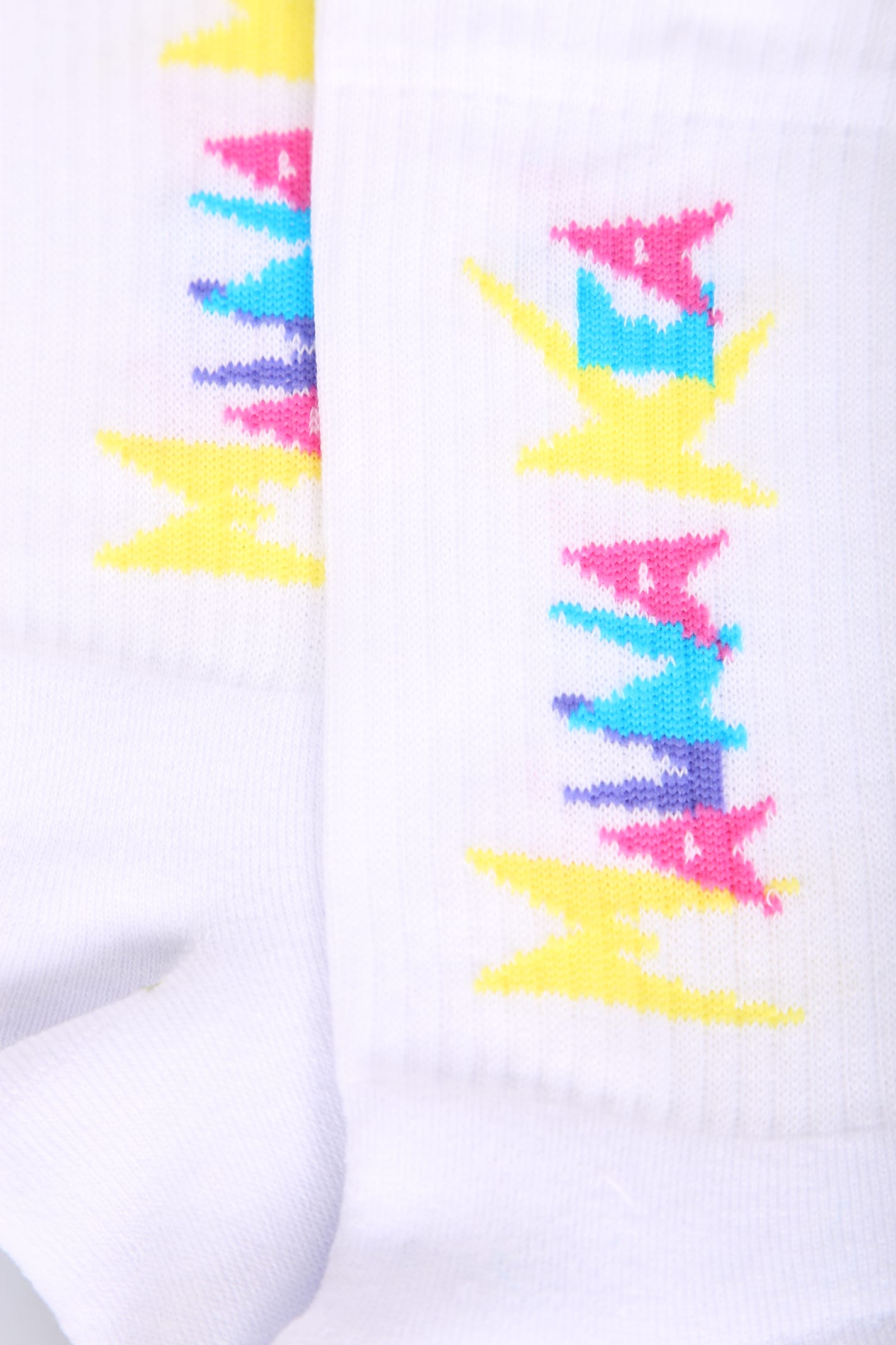 Shop Mauna Kea Multicolor Logo Socks In White