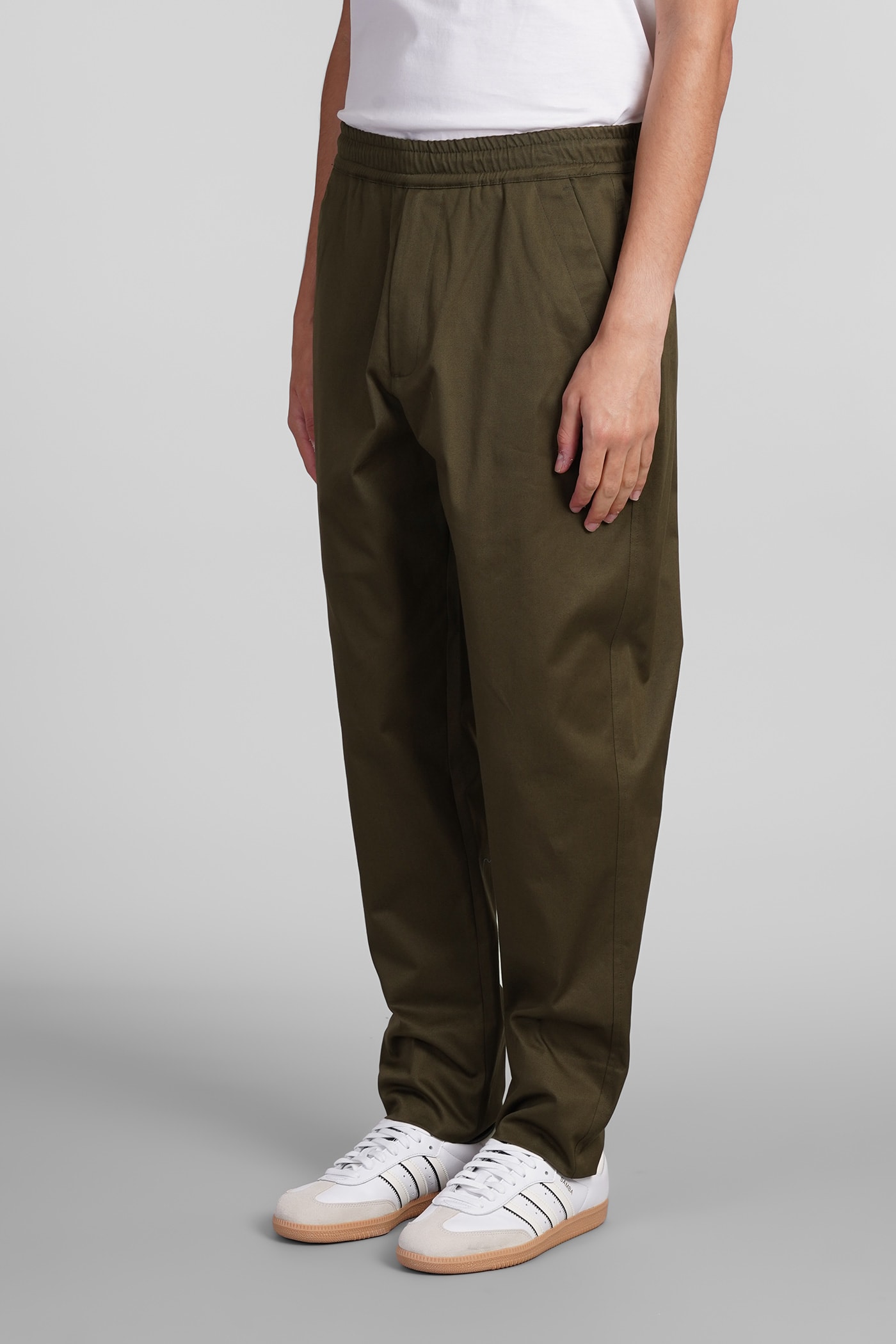 Shop Low Brand George Pants In Green Cotton