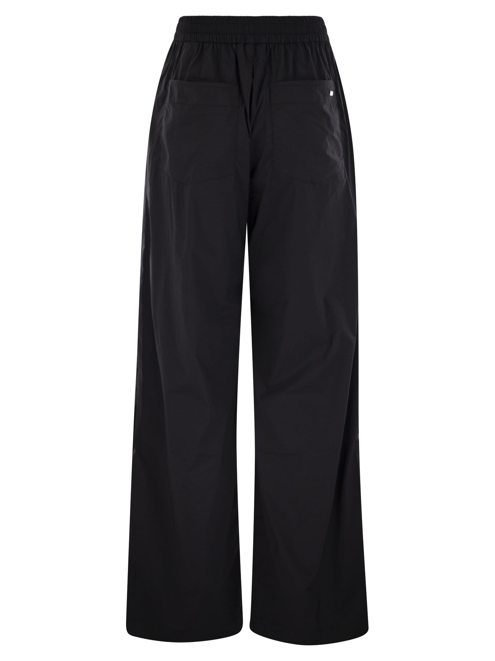 Herno Stretch Nylon Trousers In Black