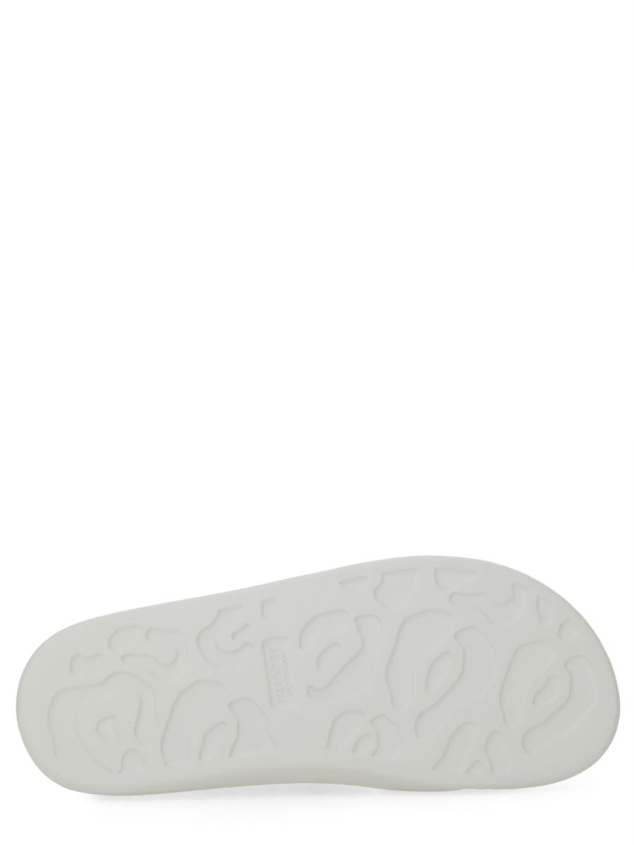 Alexander Mcqueen Hybrid Double-strap Rubber Slides In Ivory