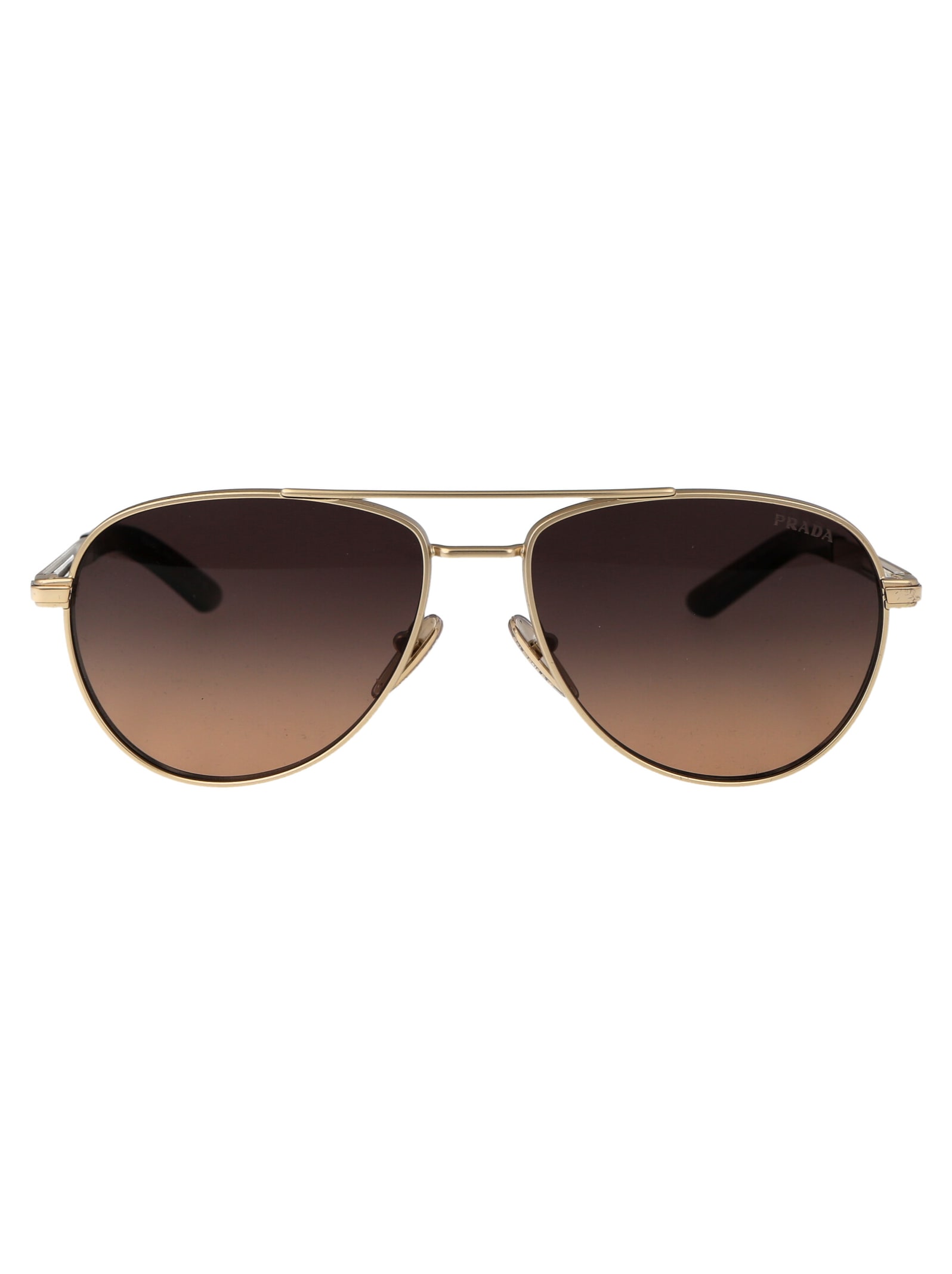 Shop Prada 0pr A54s Sunglasses In Vaf50c Matte Pale Gold