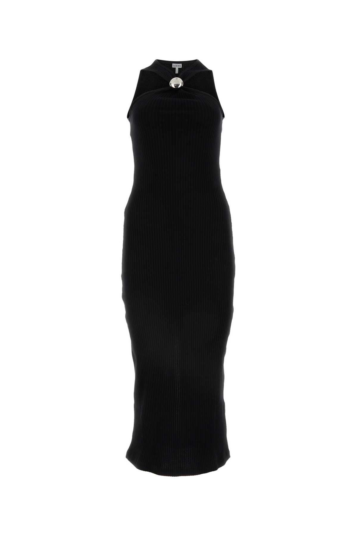 Loewe Black Cotton Fitted Dress