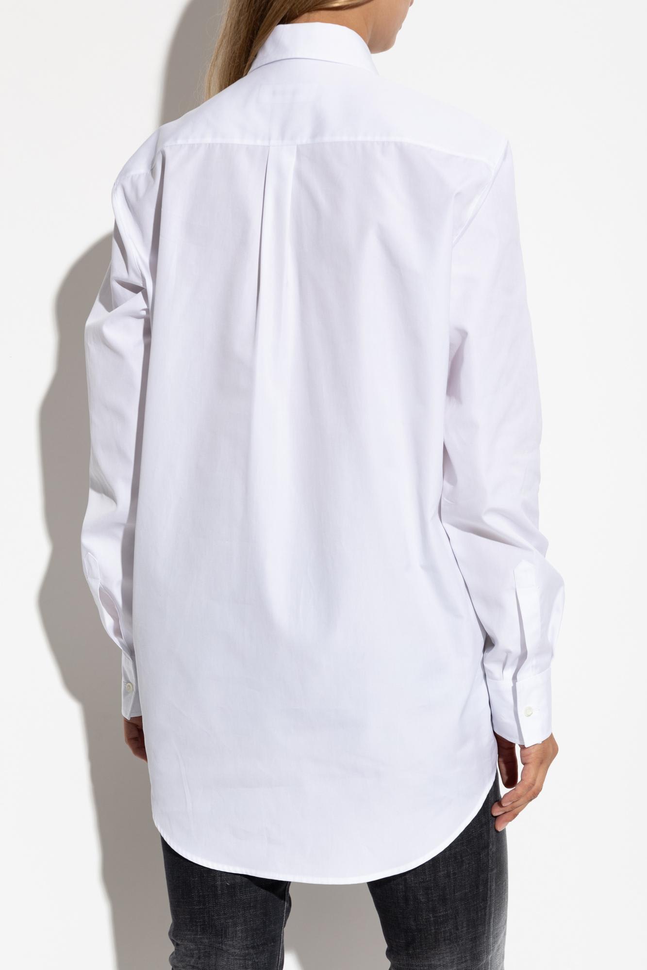 Dsquared2 Maxi Dean Shirt In White