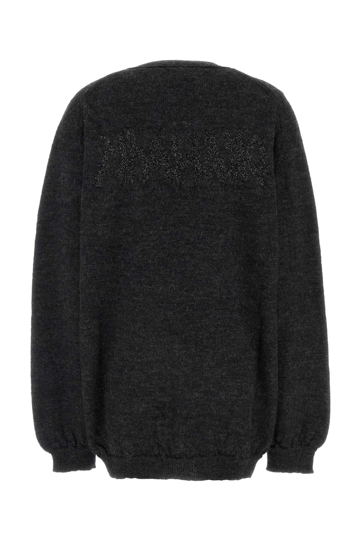 Magliano Charcoal Wool Cardigan In 19