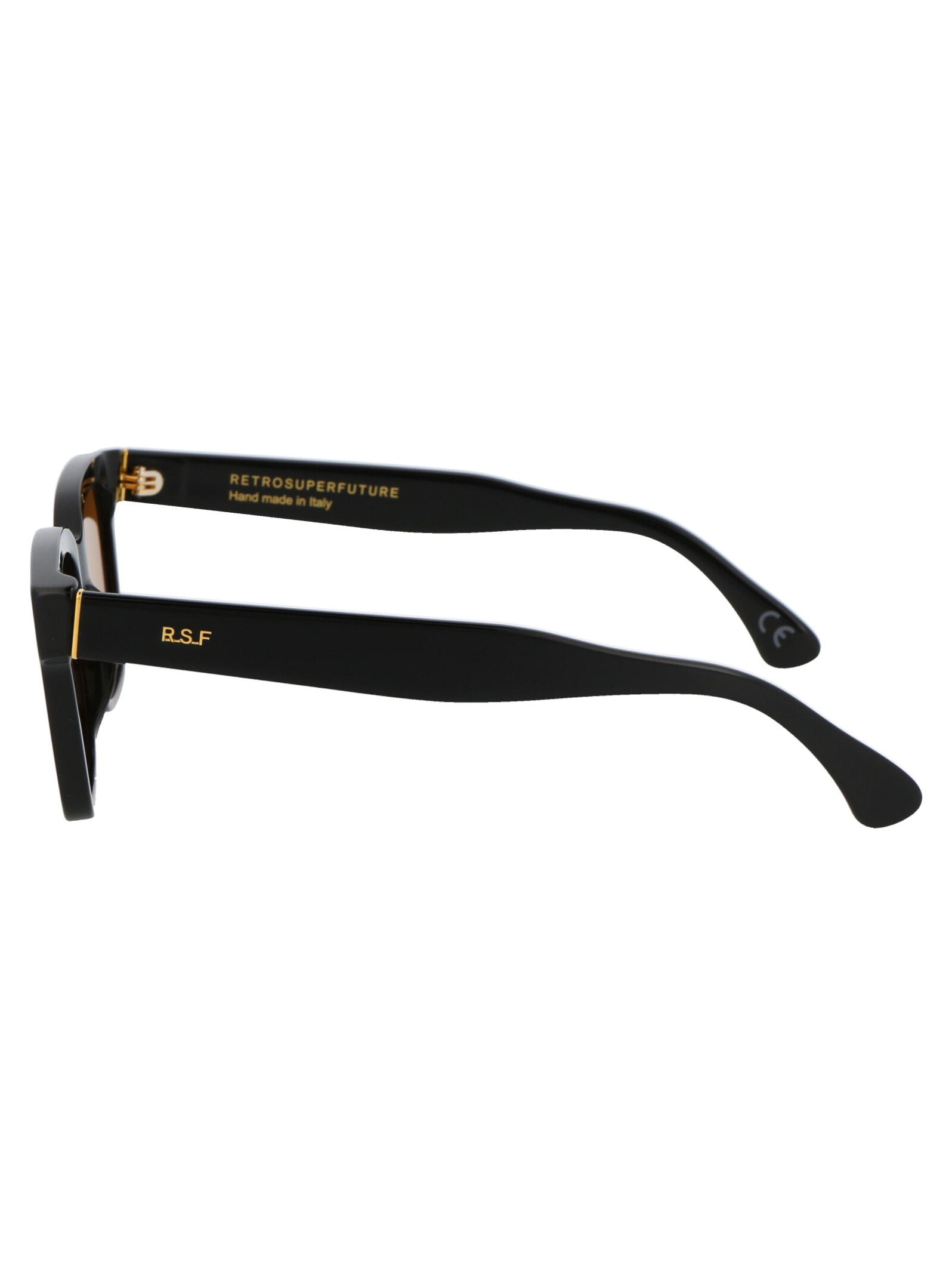 Retrosuperfuture Refined Acetate Sunglasses In Black