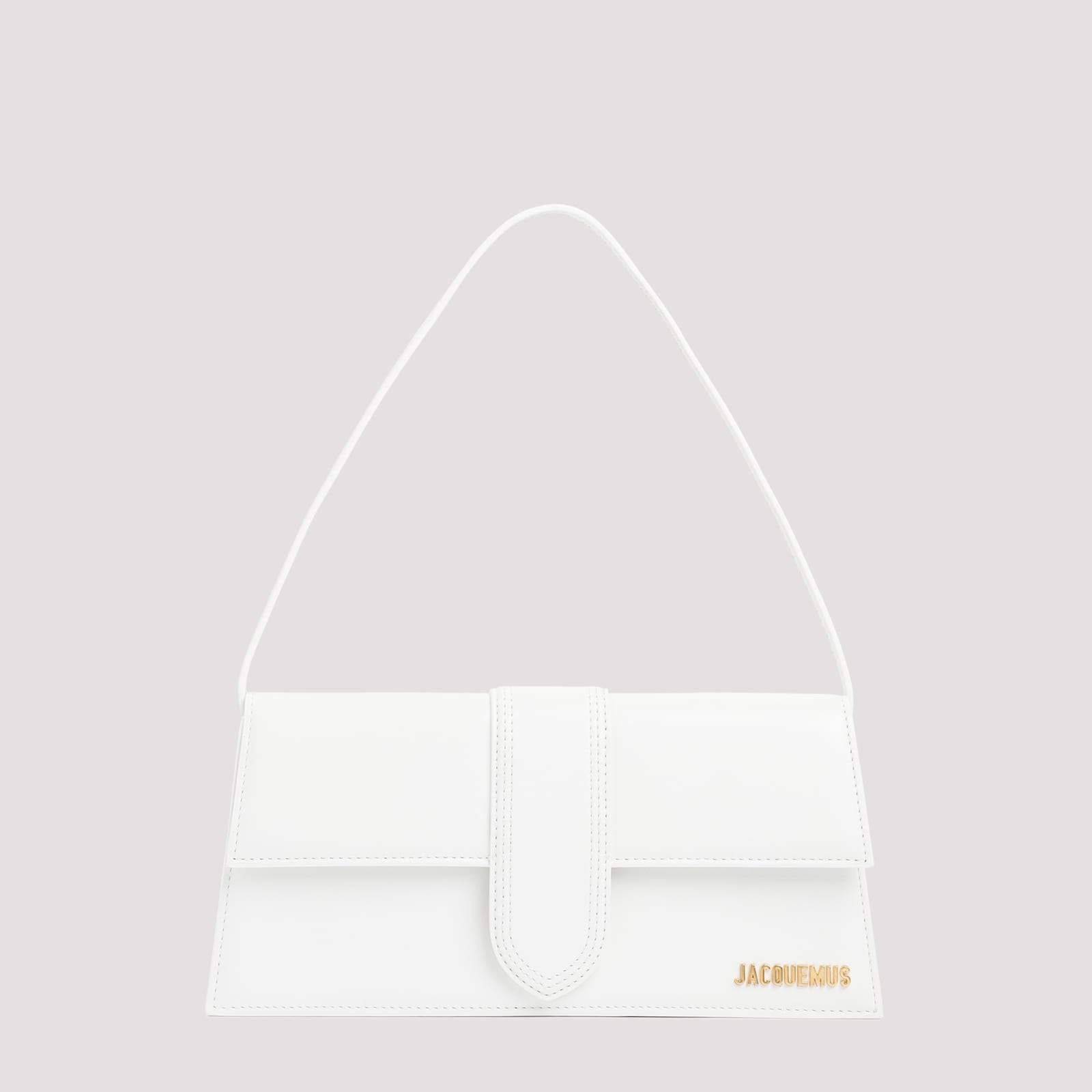 Shop Jacquemus Le Bambino Long Shoulder Bag In White