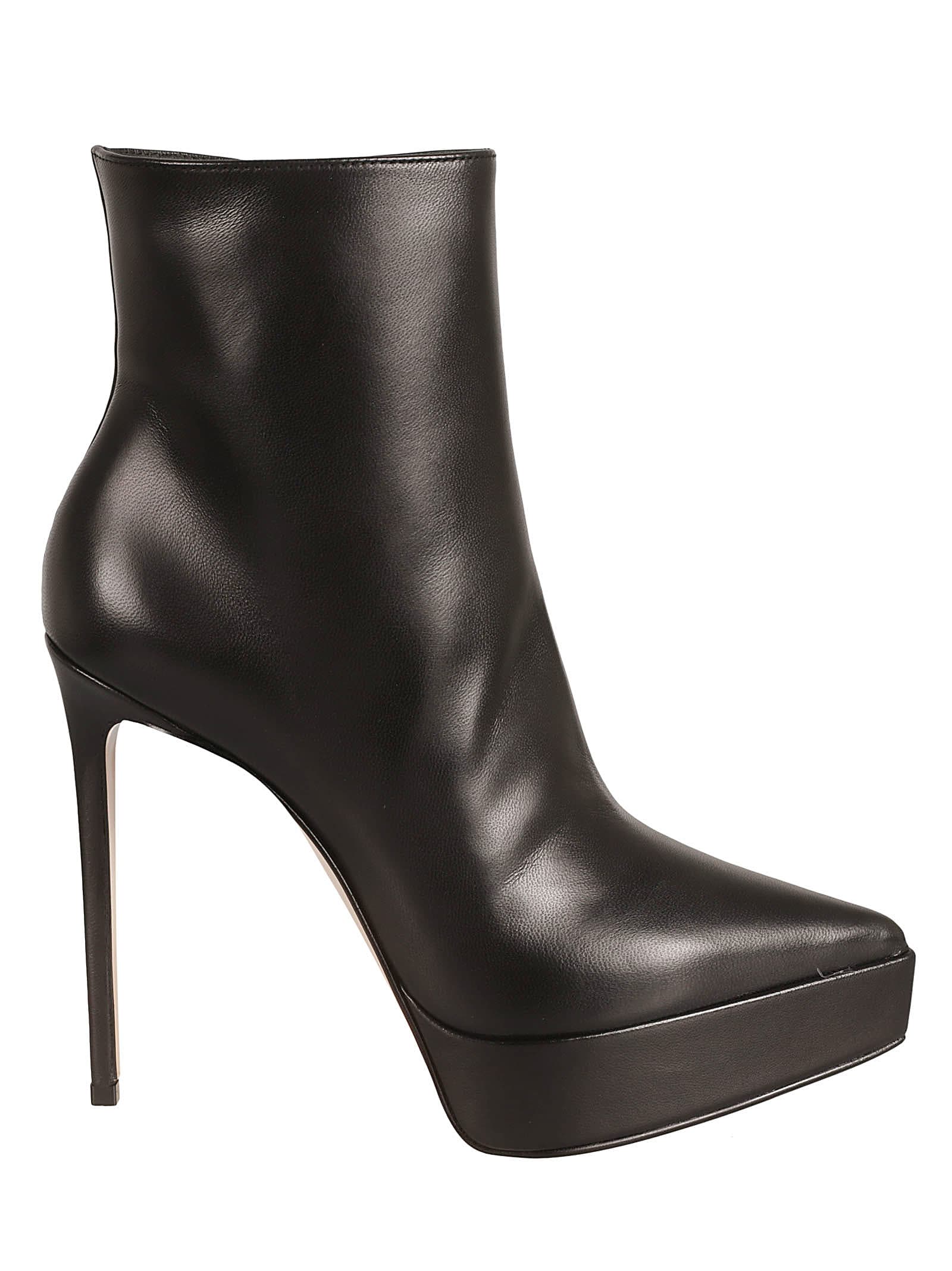 Shop Le Silla Side Zipped Ankle Boots In Black