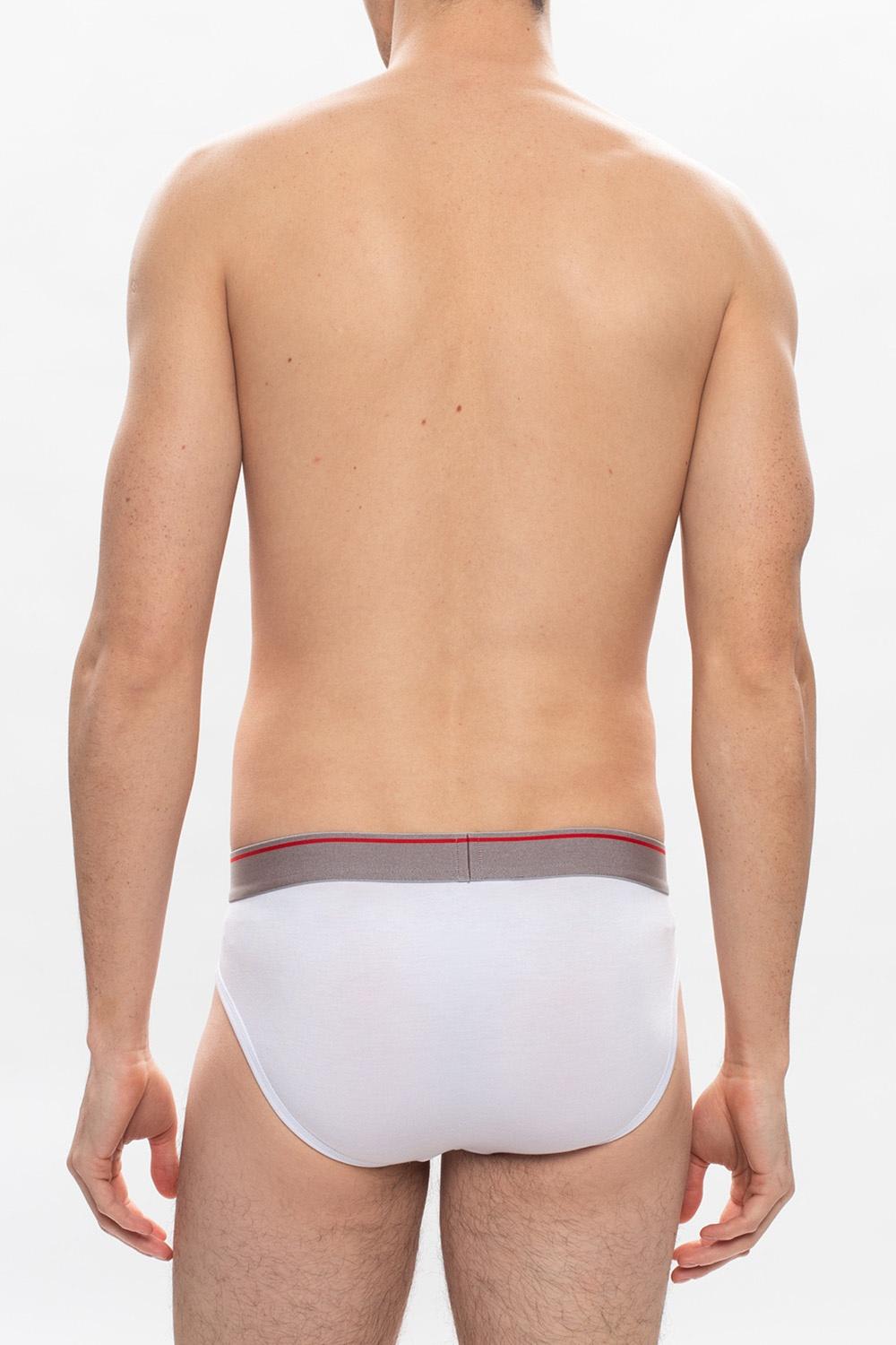 Dsquared2 Logo Waist Briefs Two-pack In White