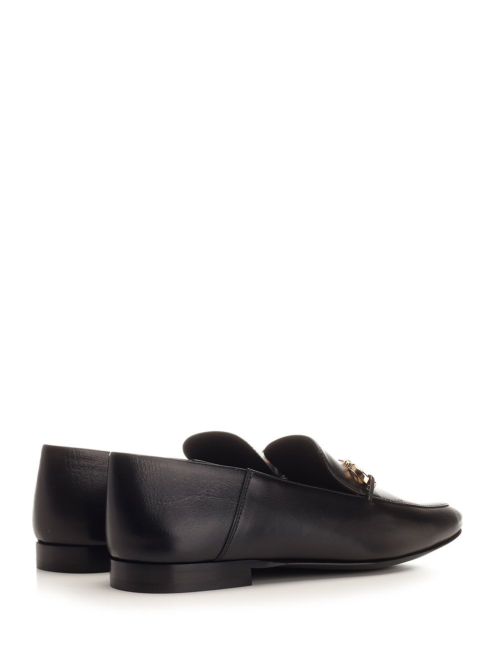 Shop Ferragamo Gancini Ornament Loafer In Nero