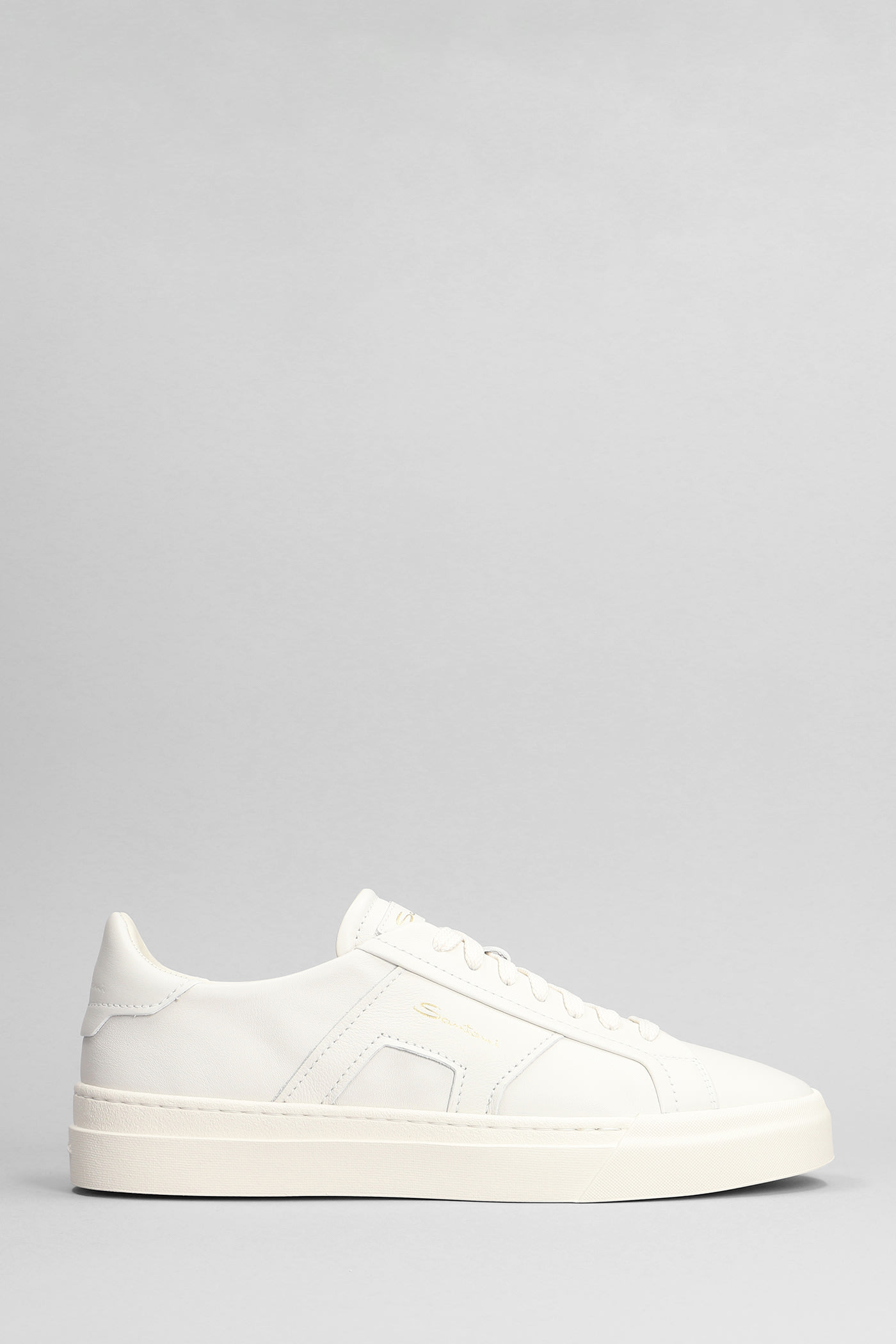 Shop Santoni Dbs2 Sneakers In White Leather