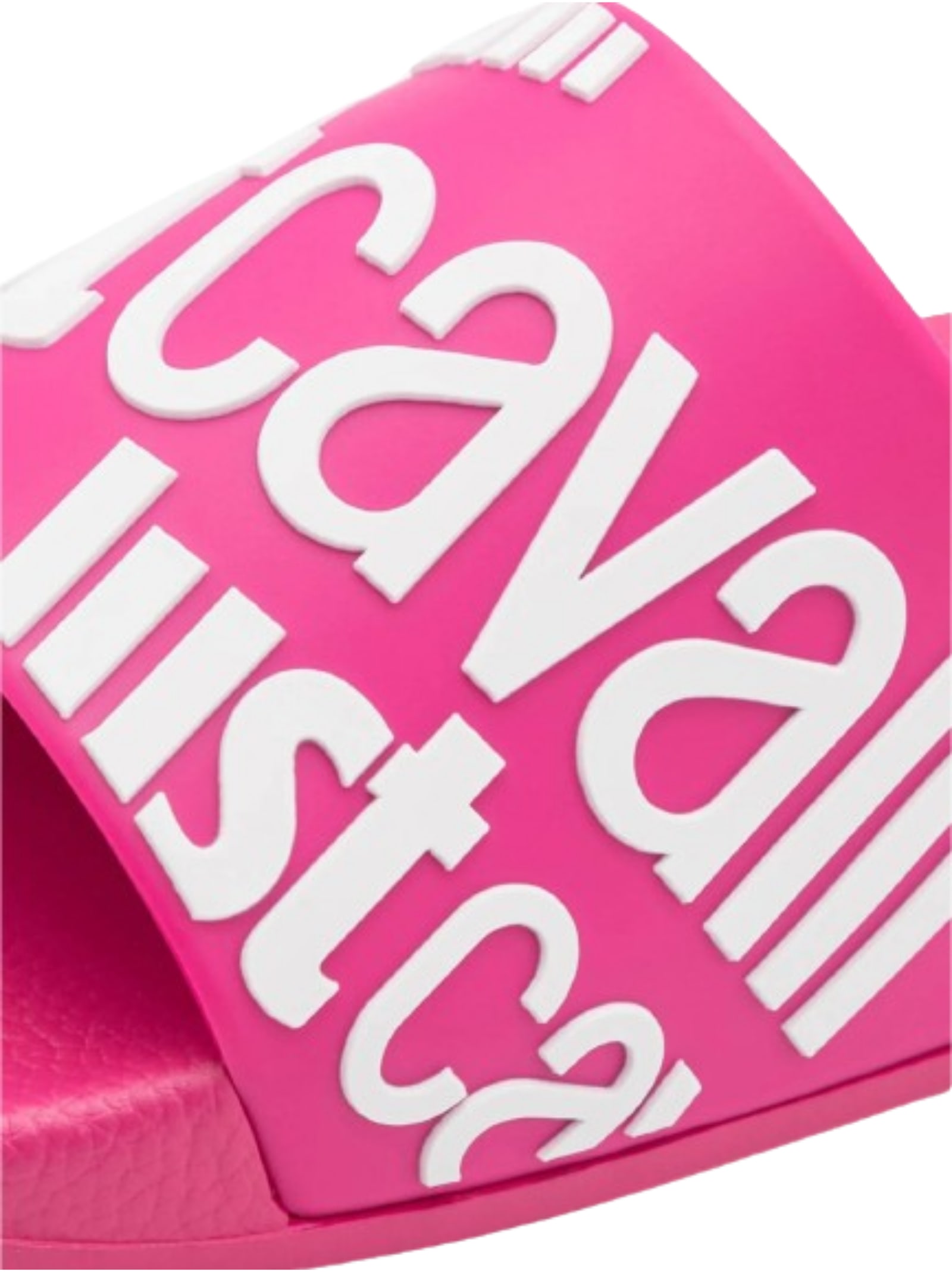 Just Cavalli Logo-raised Slides In Black