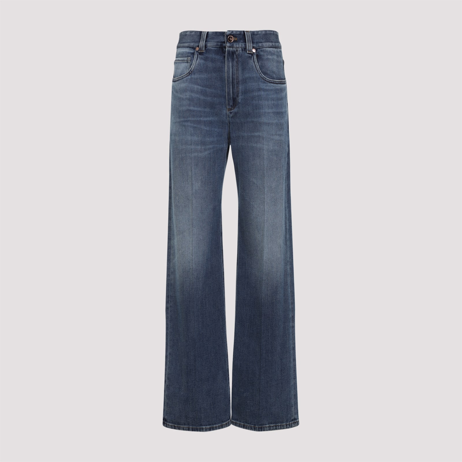 Brunello Cucinelli Cotton Jeans In Blue
