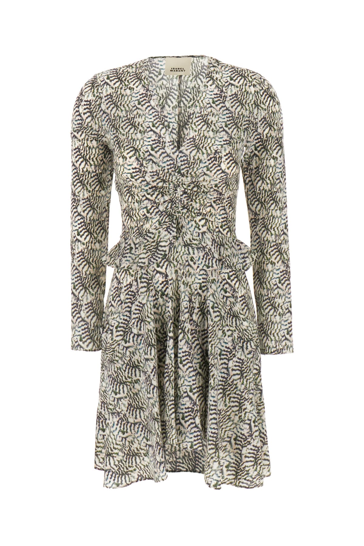 Isabel Marant Printed Stretch Silk Dress In 23ec