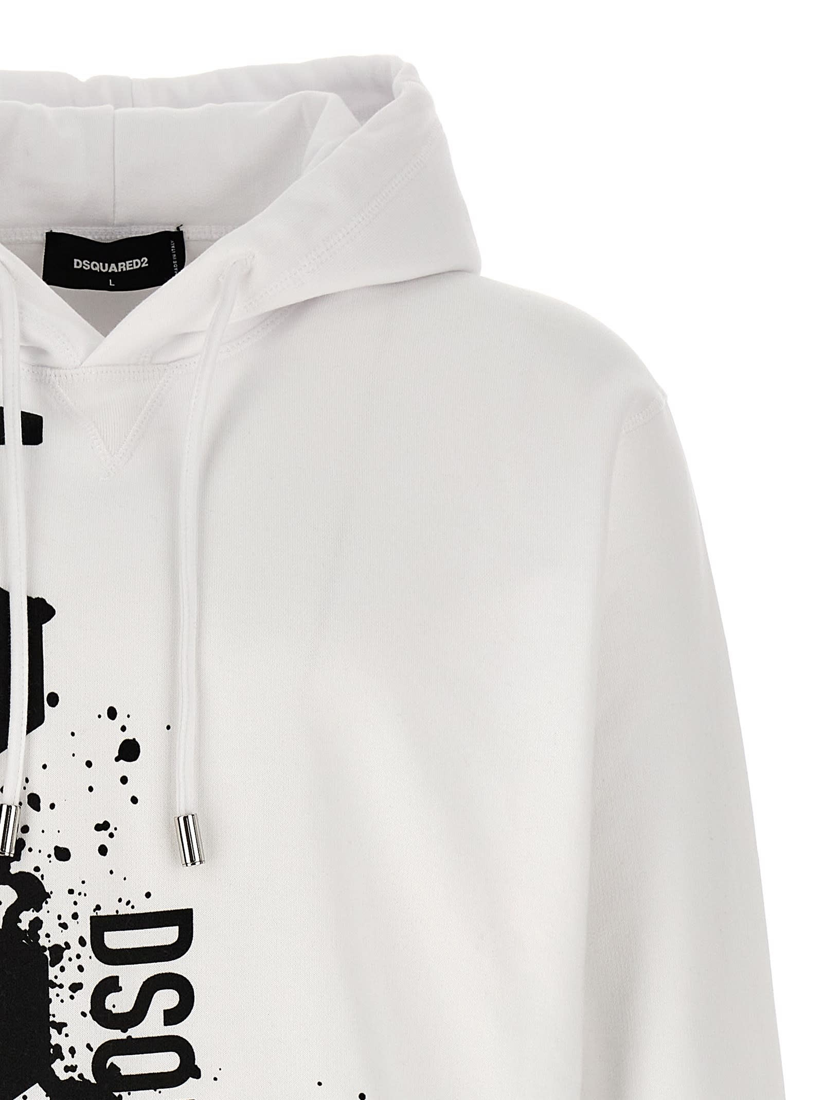 Shop Dsquared2 Icon Hoodie In White/black