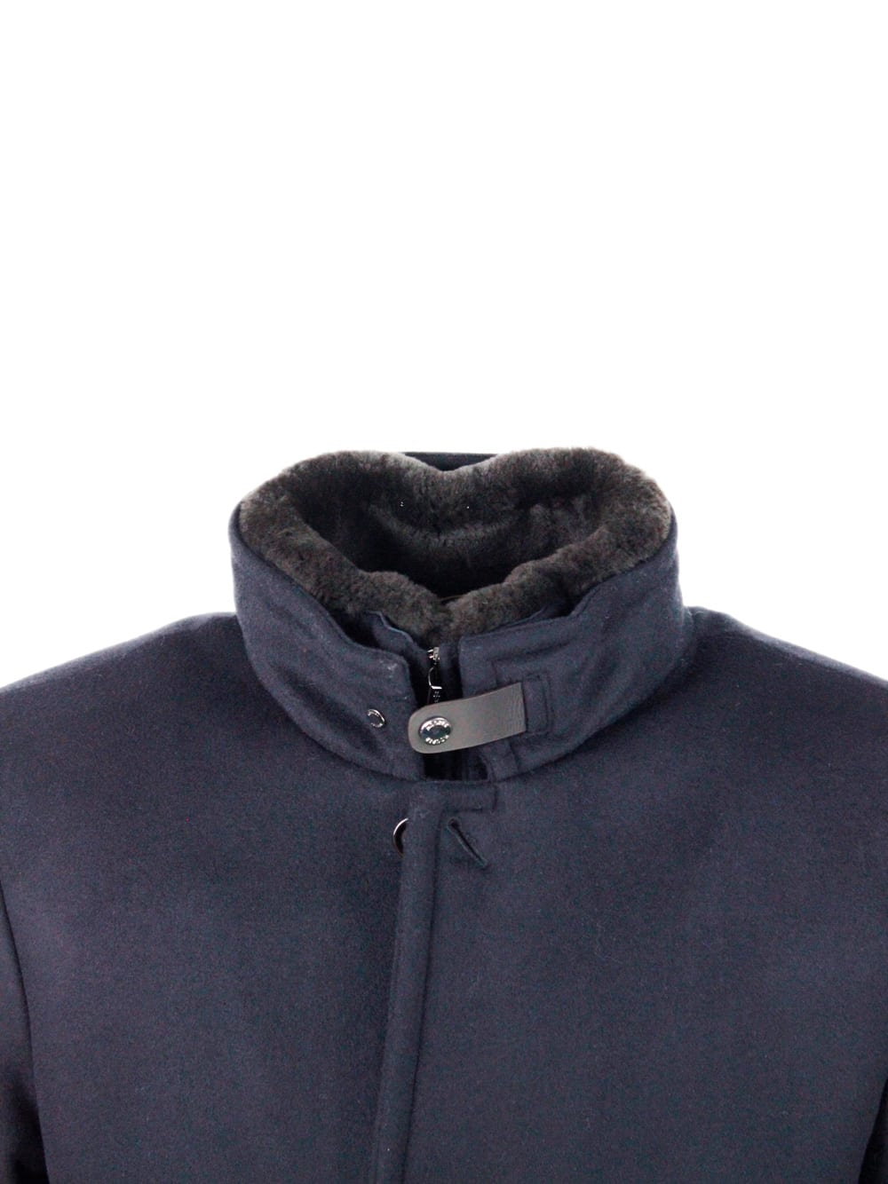 Shop Moorer Coat In Blue