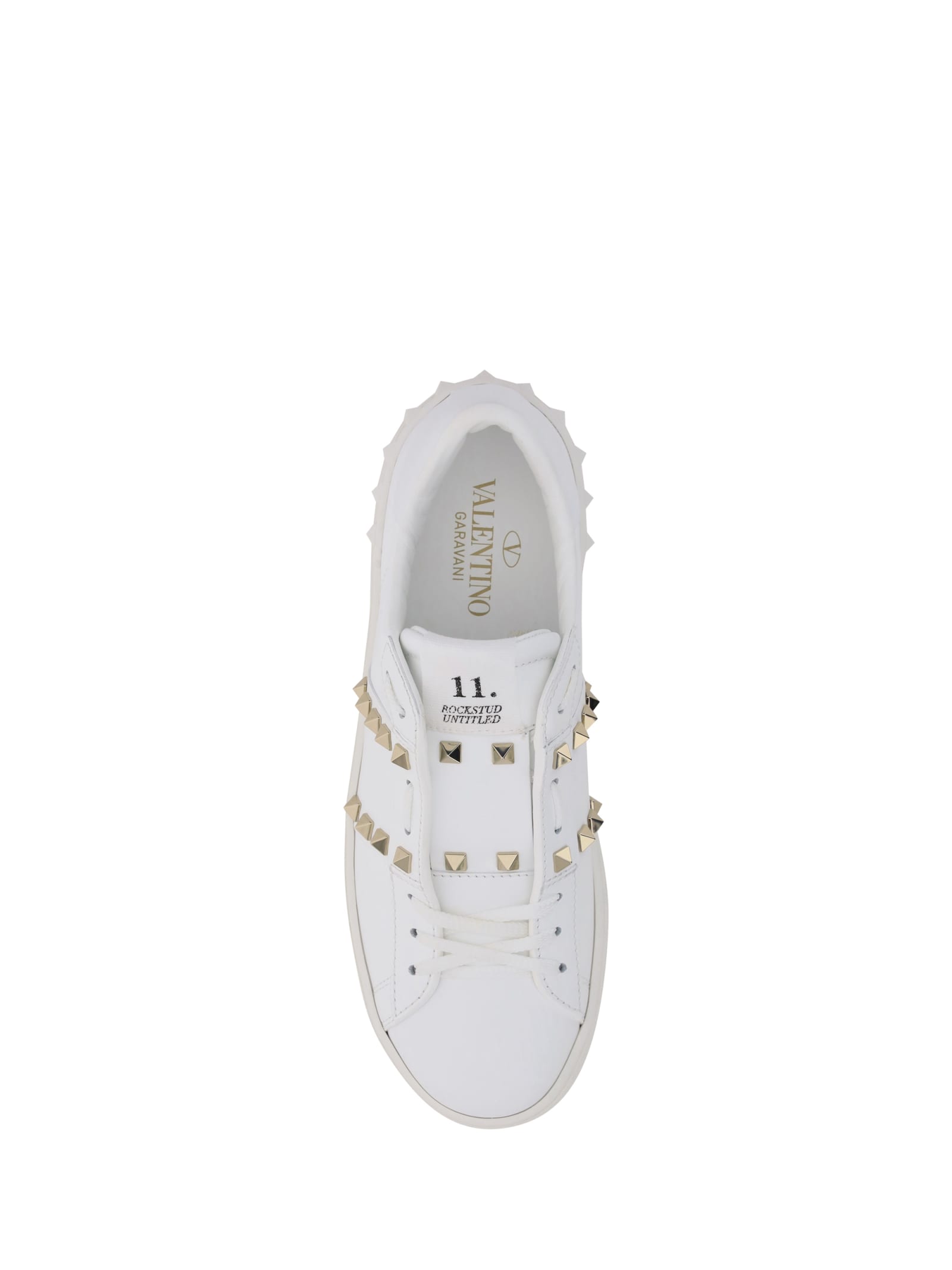 Shop Valentino Garavani Rockstud Untitled Sneakers In Bianco