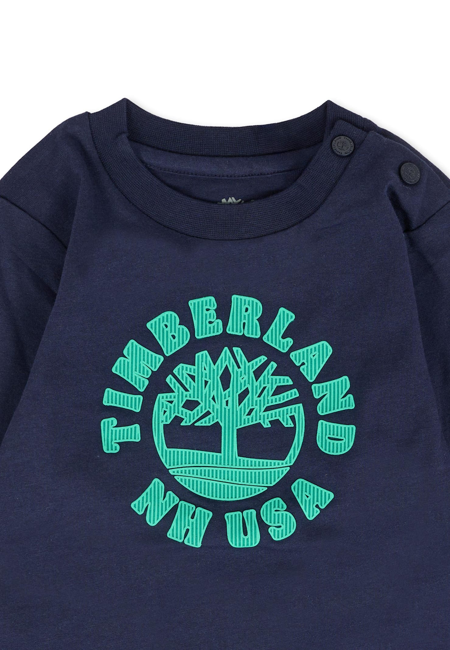 Timberland Blue T-shirt For Baby Boy With Logo In Blue