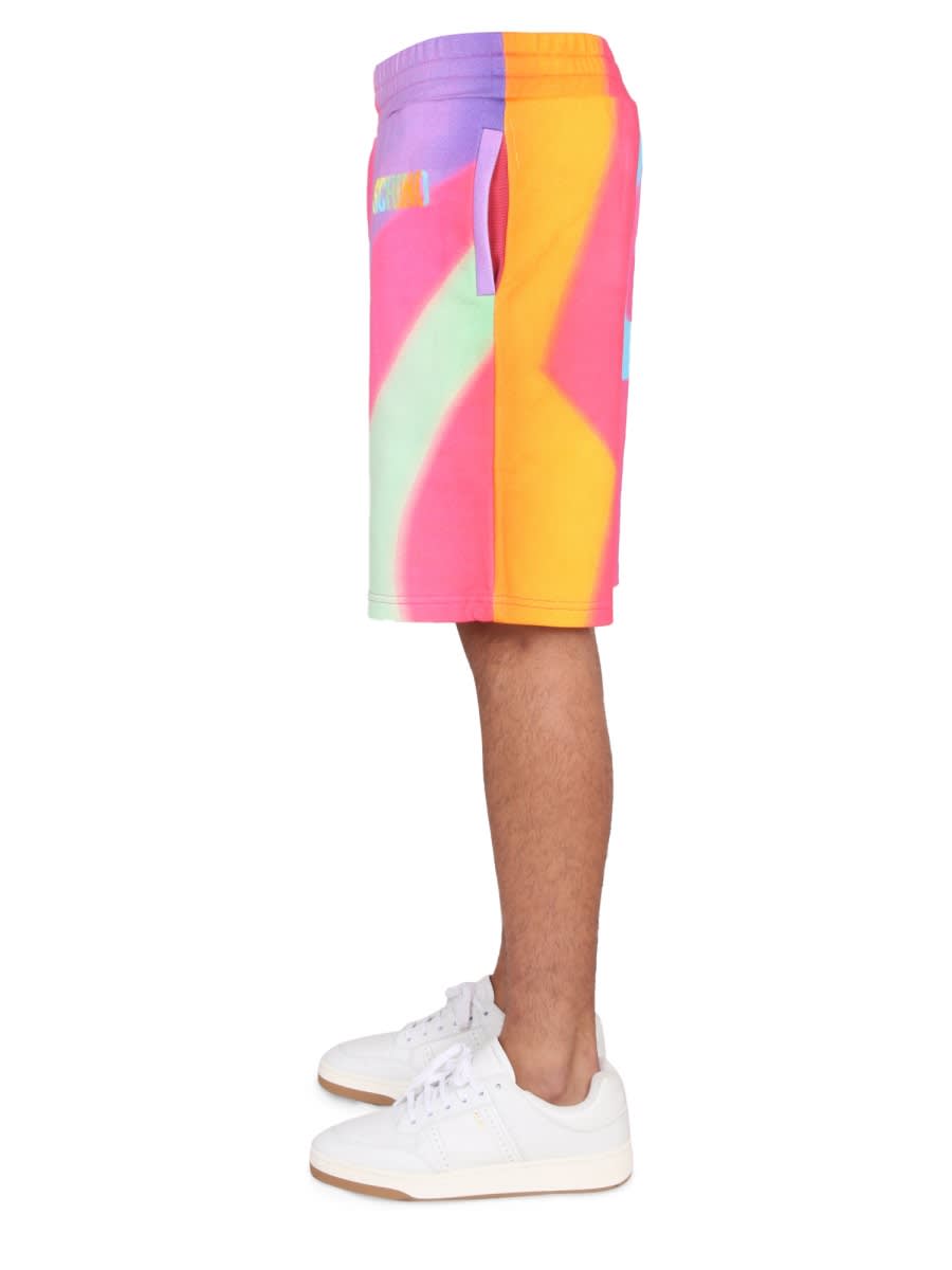 Shop Moschino Sweatshirt Bermuda In Multicolour