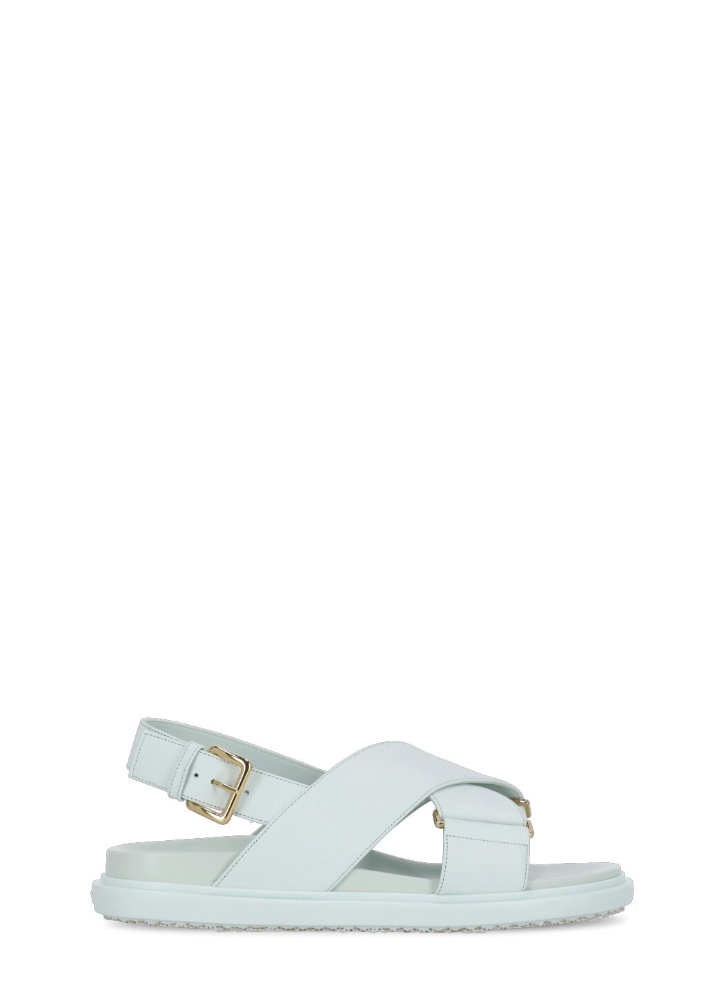 Marni Leather Sandals In Light Blue