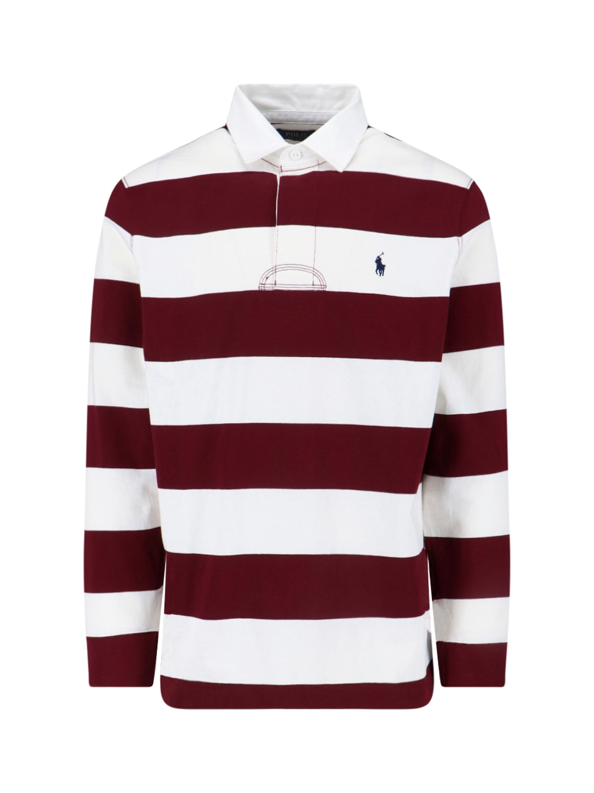 Polo Ralph Lauren Logo-embroidered Striped Cotton-jersey Polo Shirt In Red