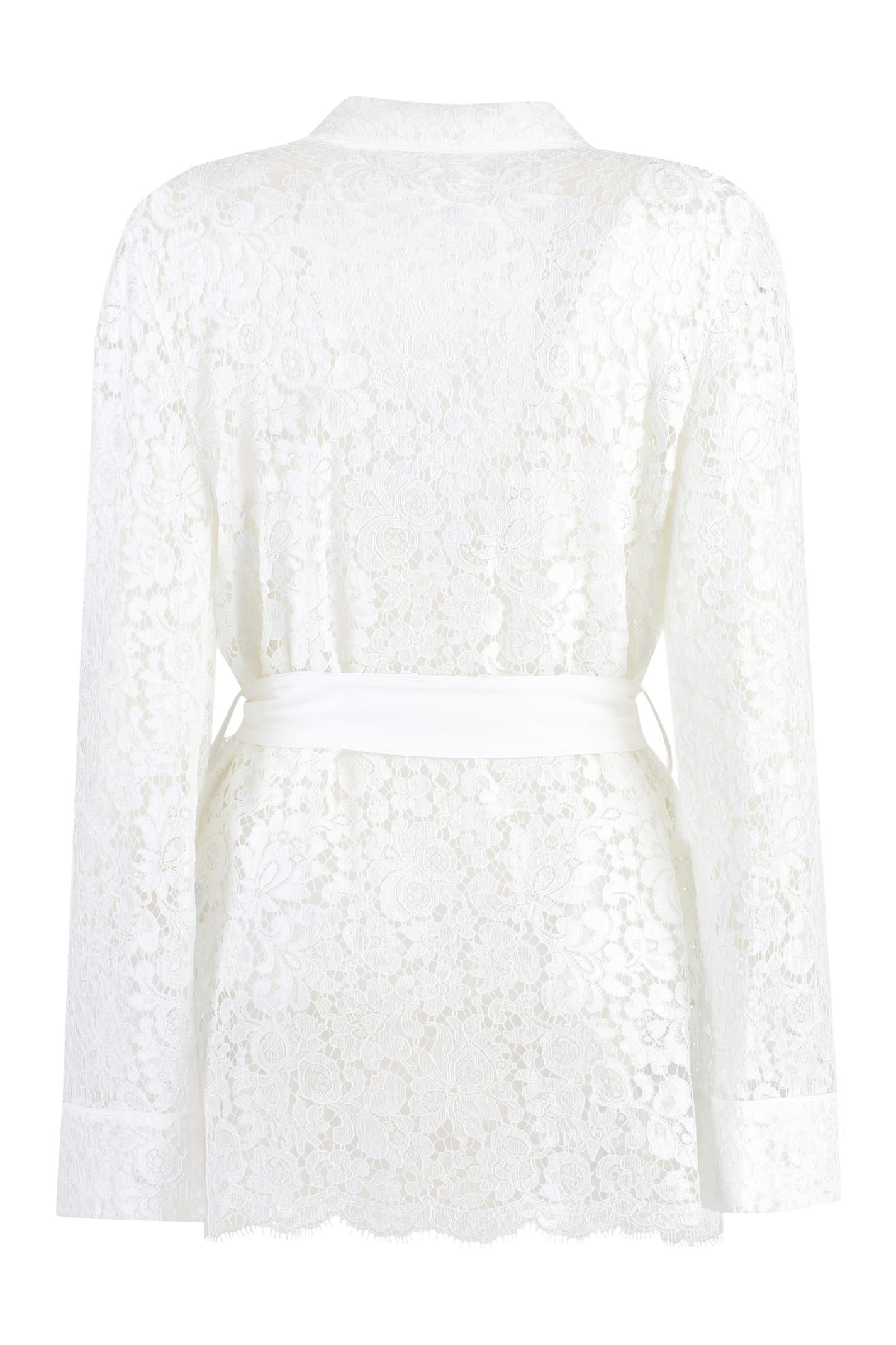 Shop Dolce & Gabbana Lace Jacket In White