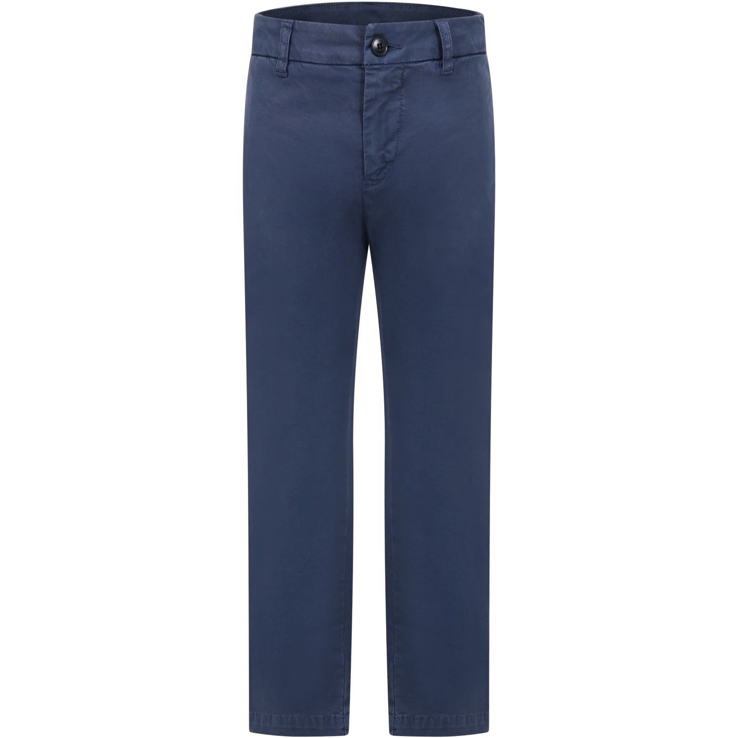 Shop Dondup Blue Trousers For Boy With Logo