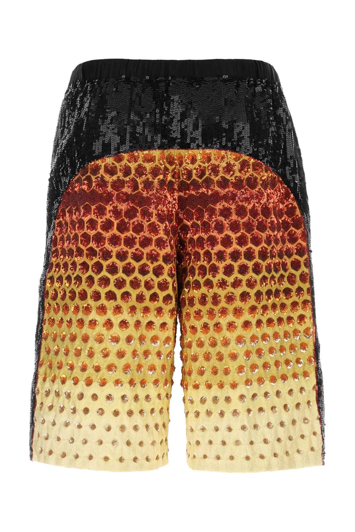 Shop Dries Van Noten Embellished Cotton Bermuda Shorts In Orange
