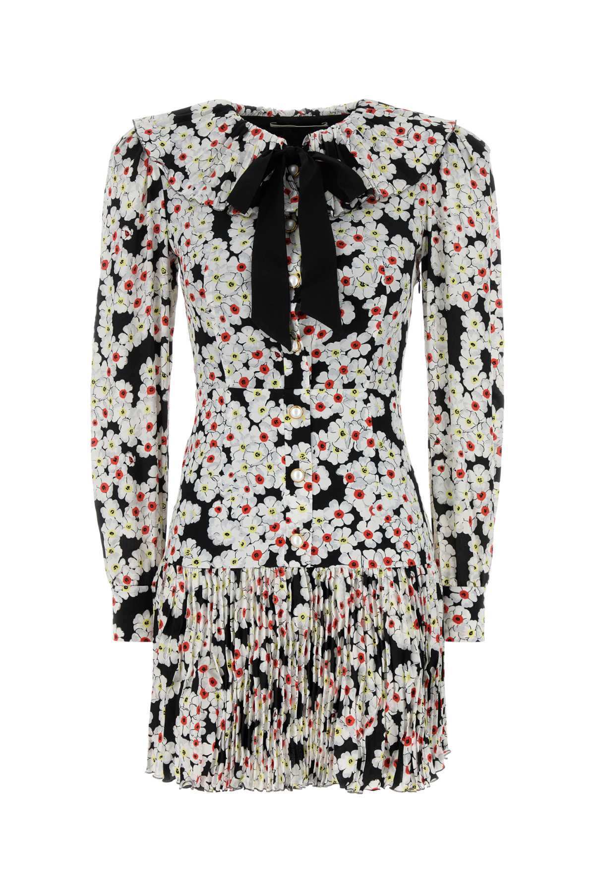 Printed Silk Mini Dress