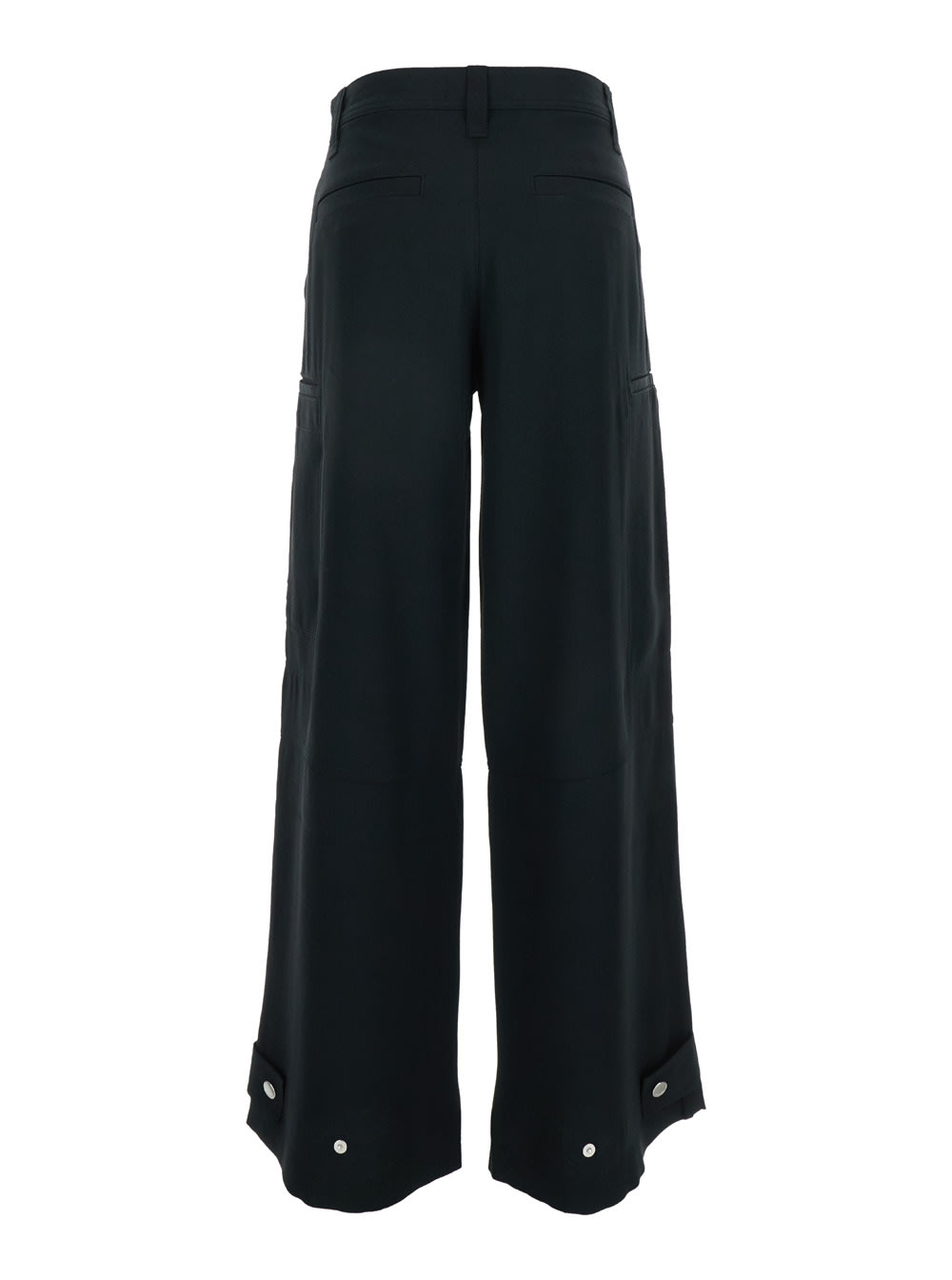 Shop Ami Alexandre Mattiussi Black Cargo Pants In Viscose Blend Woman