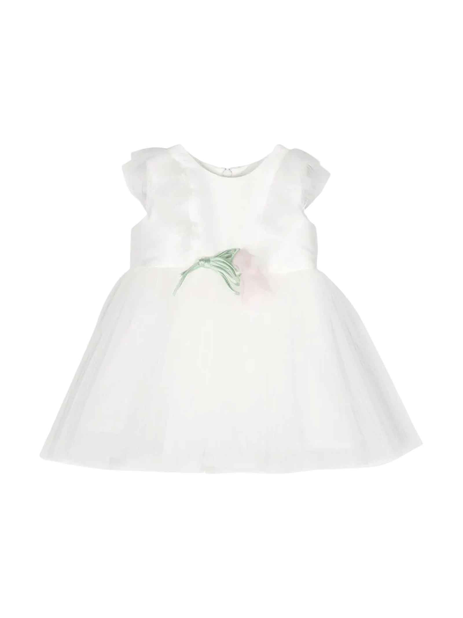 MONNALISA WHITE DRESS BABY GIRL