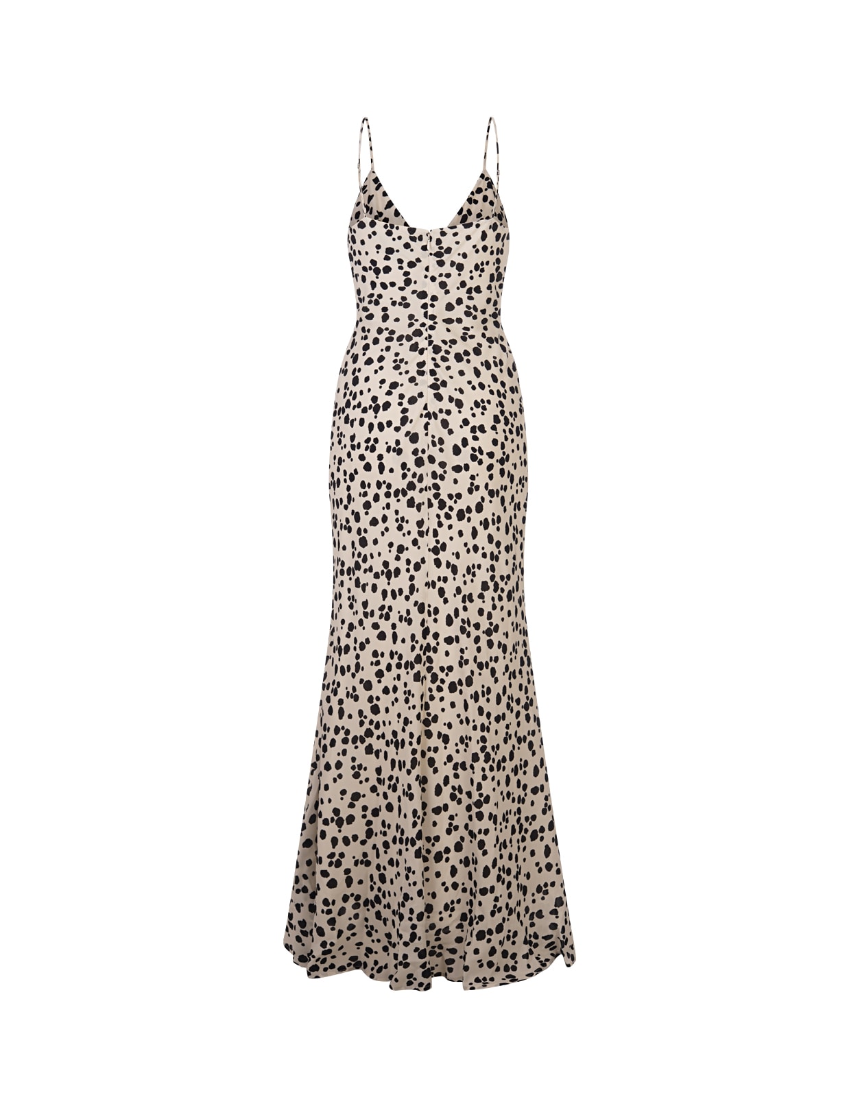 Shop Msgm Printed Viscose Slip Dress With Waist Knot In White