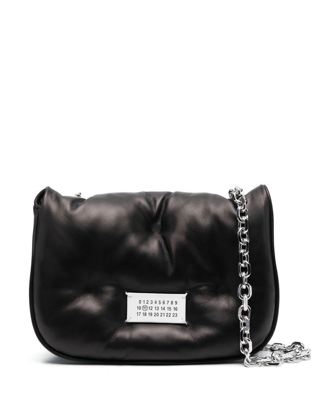 Shop Maison Margiela Glam Slam Flap Small In Black