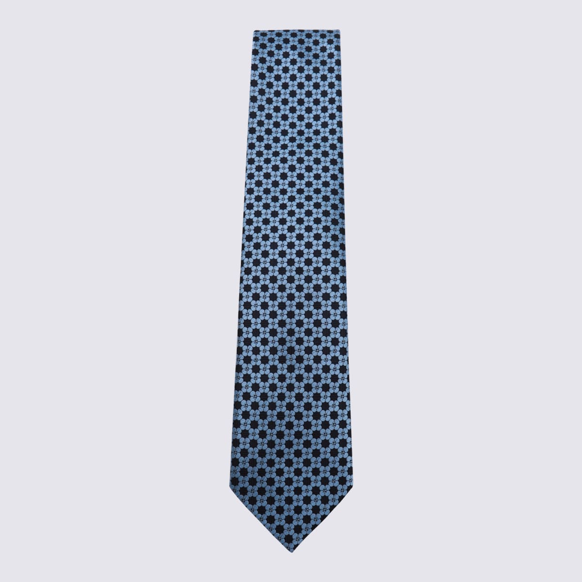 Shop Zegna Blue Silk Tie