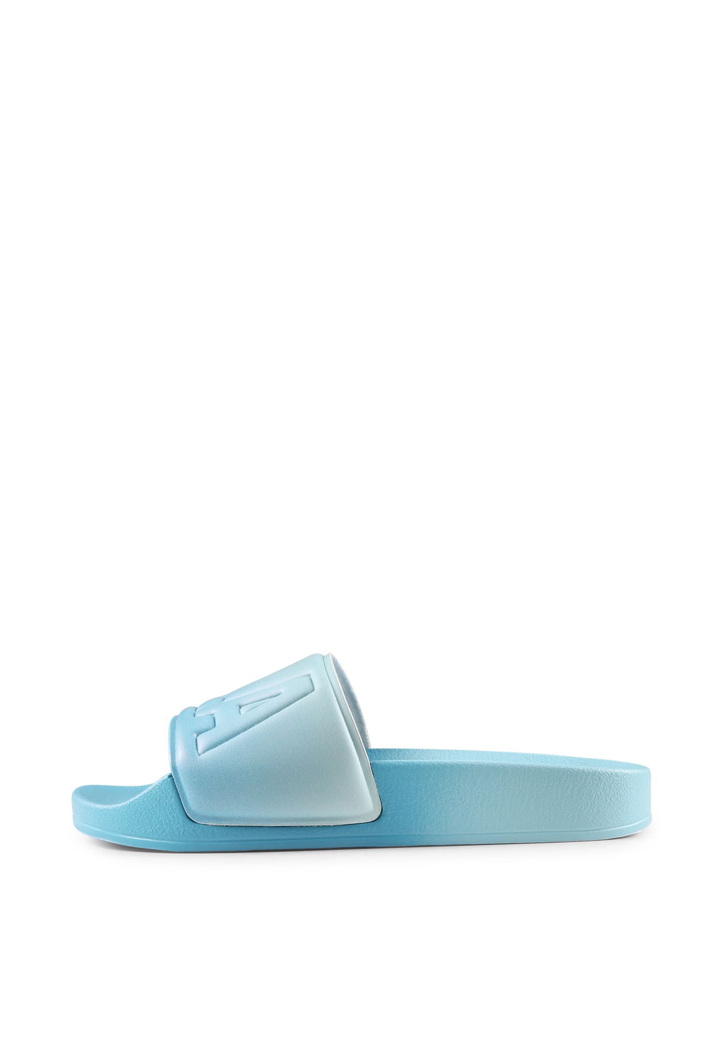 Stella Mccartney Light Blue Slippers For Boy With Logo In Light Blue