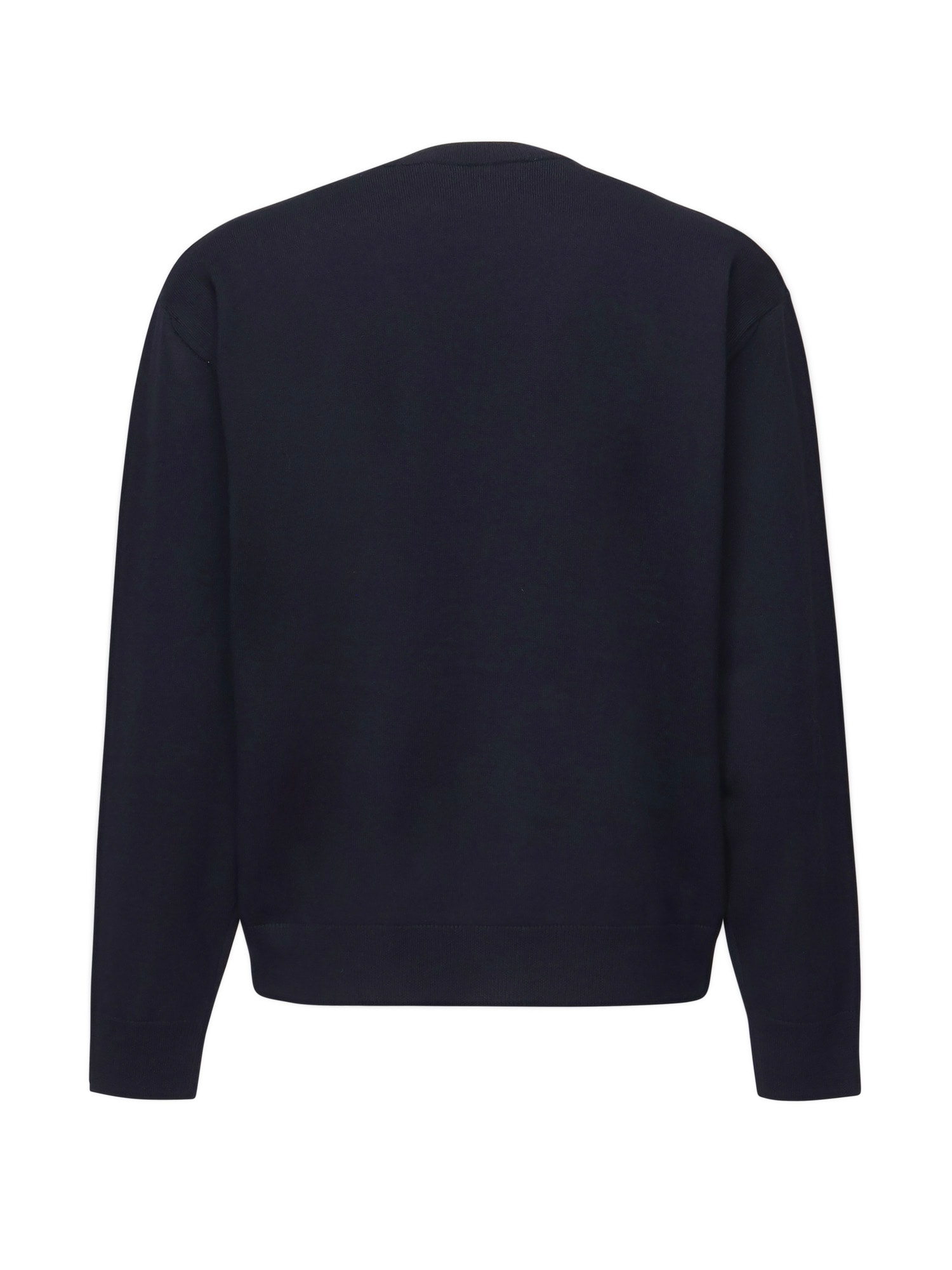 Dsquared2 Wool Sweater Featuring Ribbed Cuffs And Hem In Black