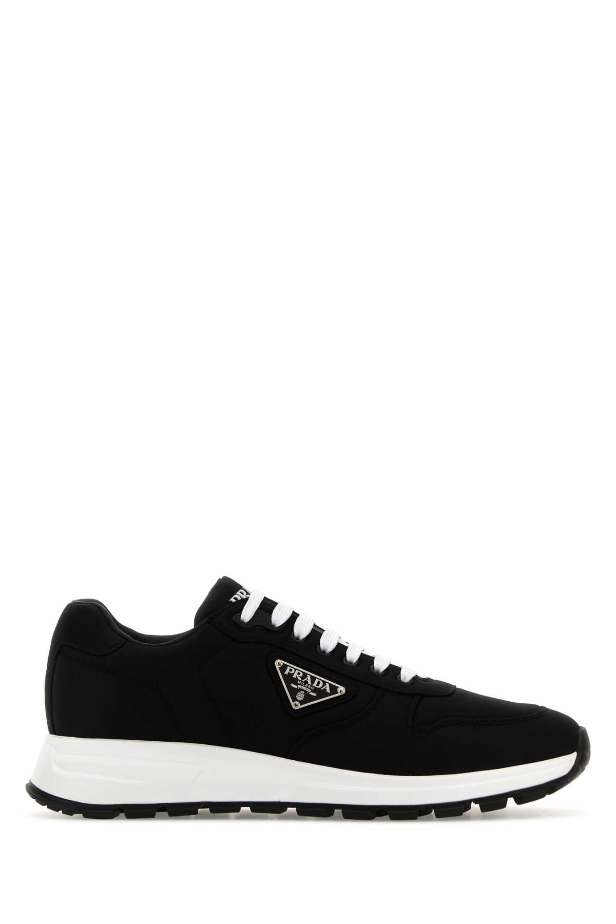 Shop Prada Black Re-nylon Prax 01 Sneakers In Nero