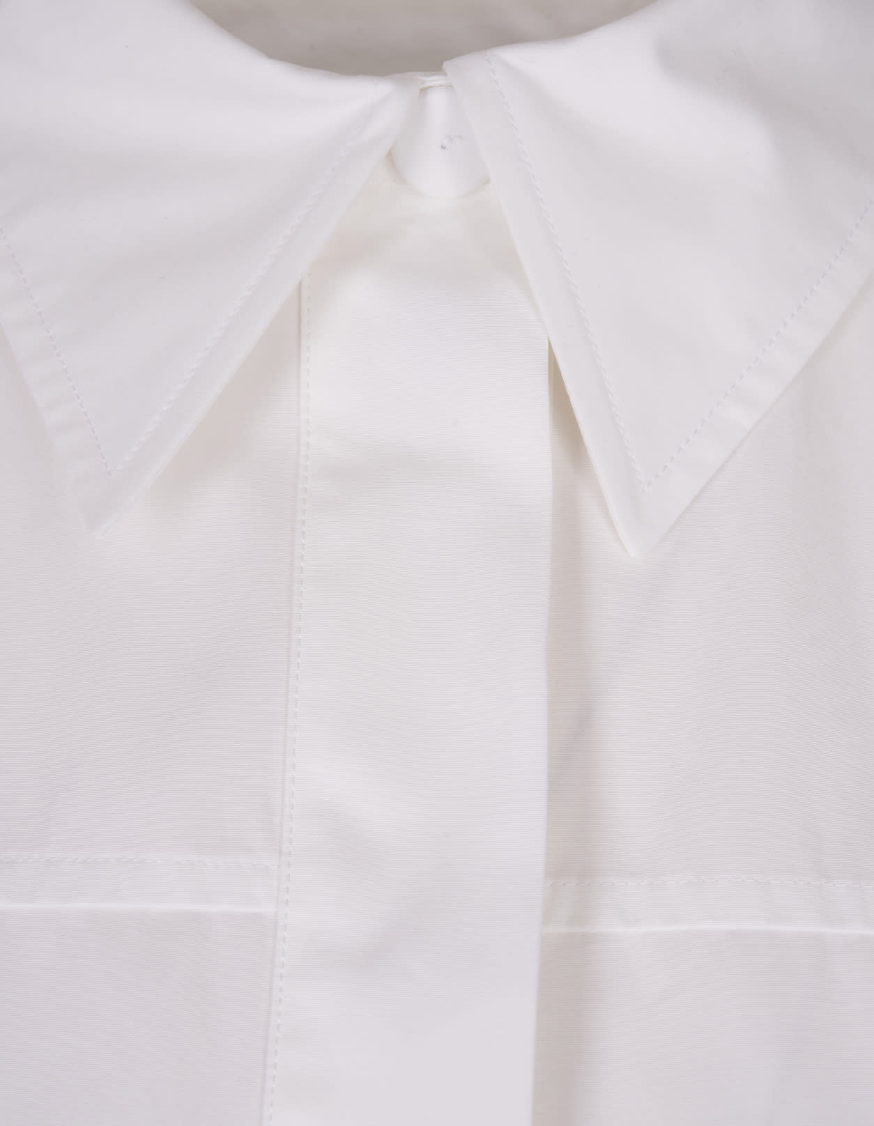 Shop Jil Sander White Poplin Shirt Dress